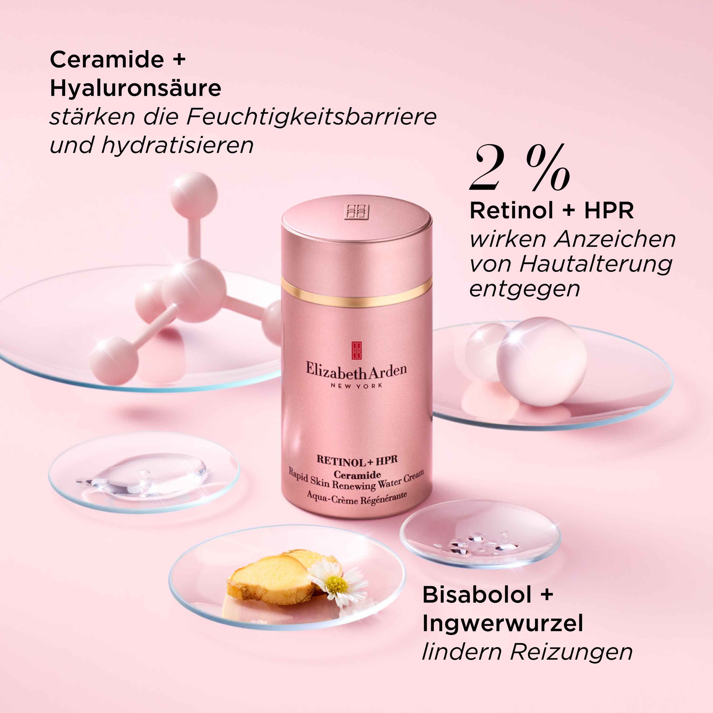 Elizabeth Arden Gesichtspflege »RETINOL + HPR CERAMIDE RAPID SKIN RENEWING WA« mit Retinol und HPR, luftig-leichte Creme