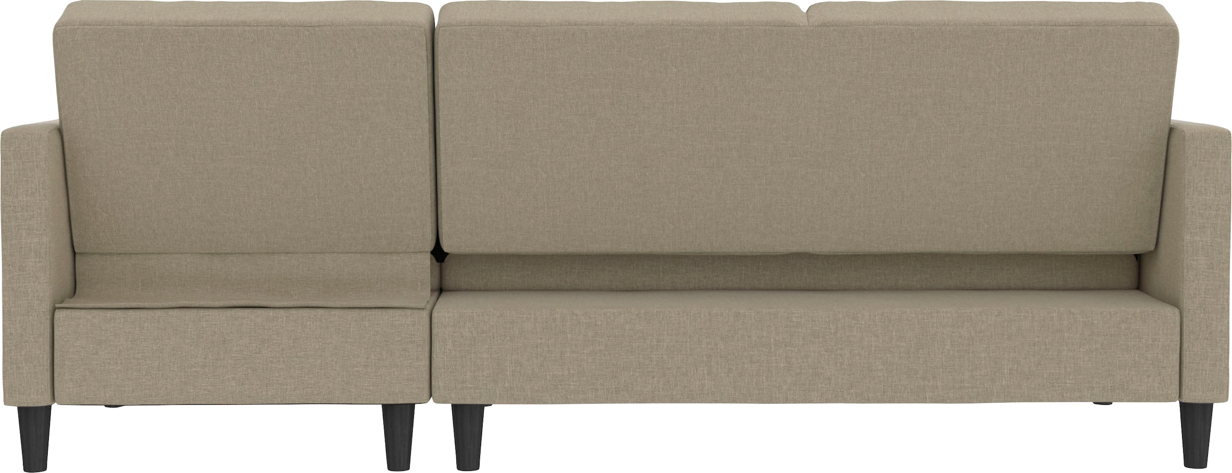 Dorel Home Ecksofa »Presley, L-Form,« Ecksofa mit Bett-Funktion und Stauraum, verstellbare Rückenlehne