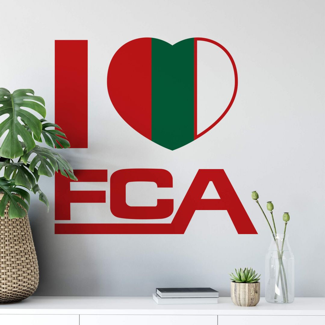 Wall-Art Wandtattoo »FC Augsburg I St.) love FCA«, bestellen bequem (1