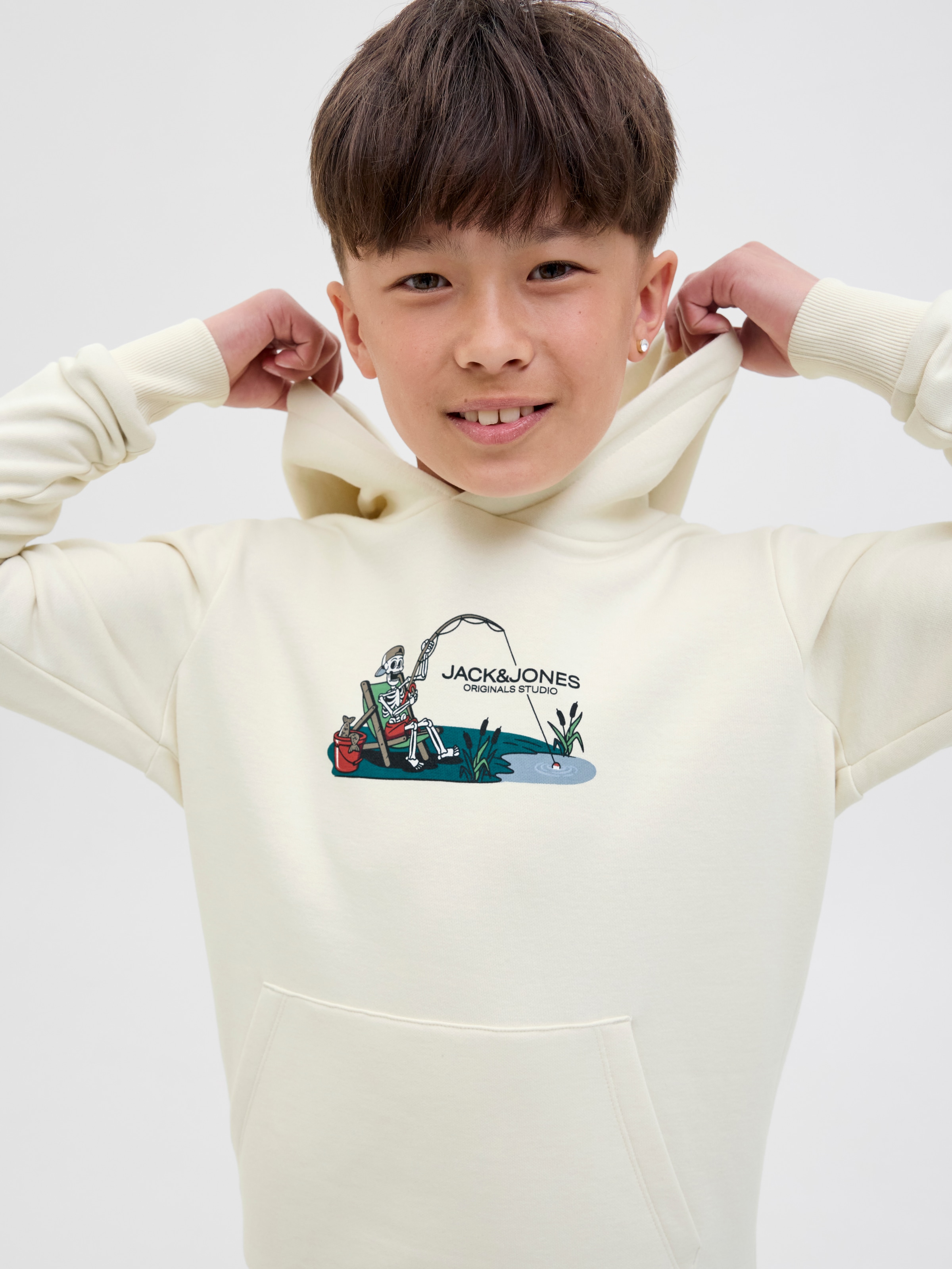 Jack & Jones Junior Kapuzensweatshirt »JORSKULL NATURE SWEAT HOOD SN JNR«
