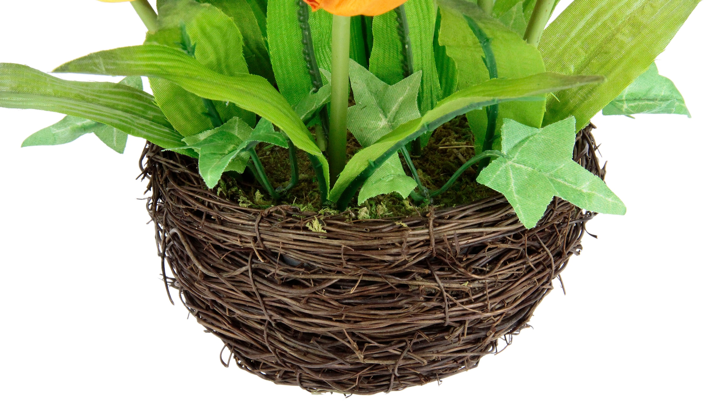 I.GE.A. Kunstblume »Tulpe«, Im Weidenest, Blume Papageientulpe Blüte Osterdeko