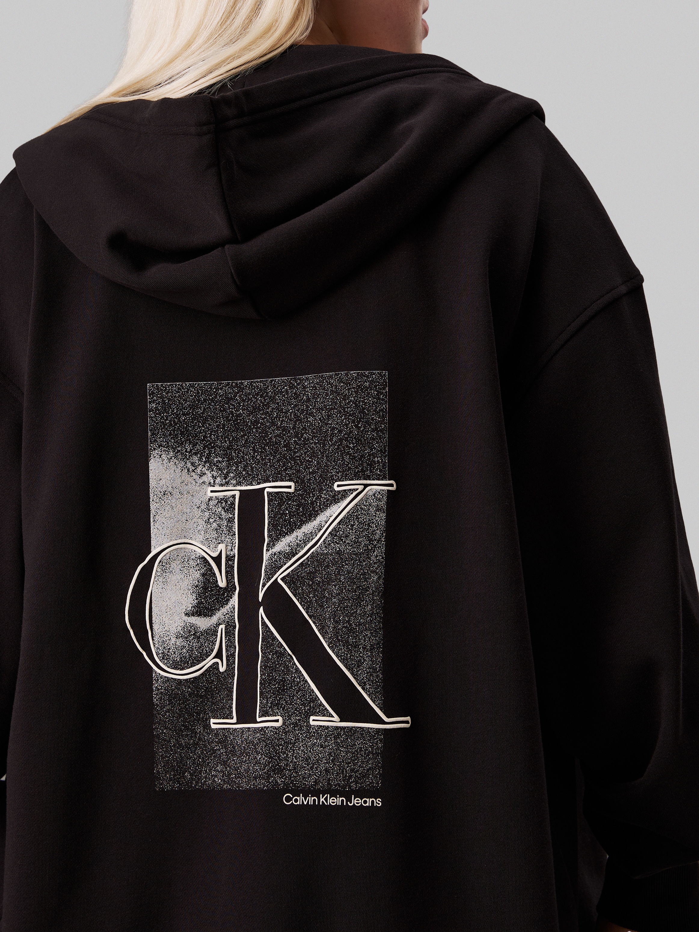 Calvin Klein Jeans Plus Sweatjacke »PLUS DIFFUSED CK ZIP-THROUGH«, in Großen Größen mit Backprint