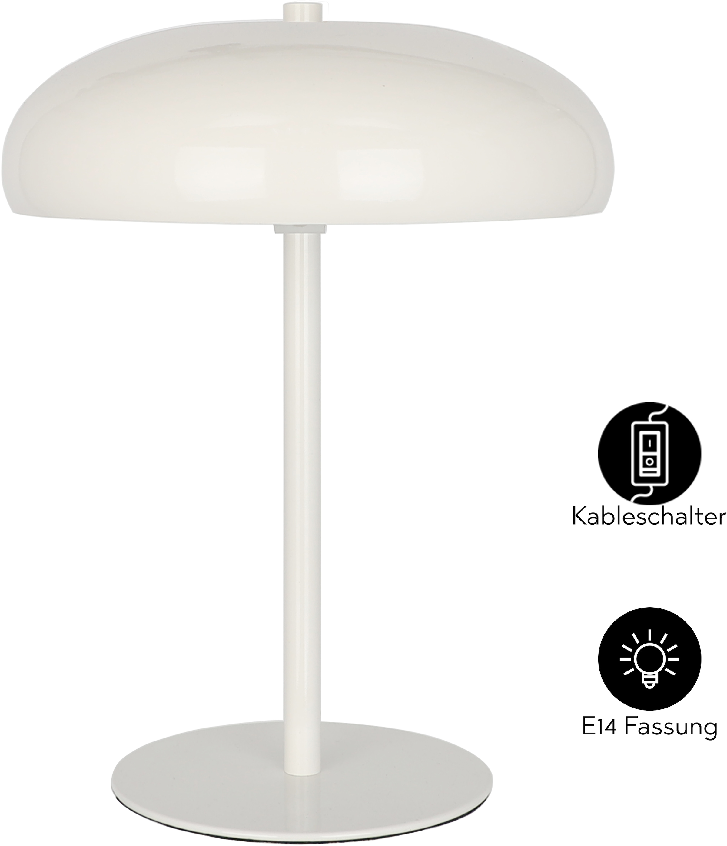 OTTO home Tischleuchte »Jessee« E14 1 Stk. blendfreies Licht - ideal als Deko- oder Nachttischleuchte