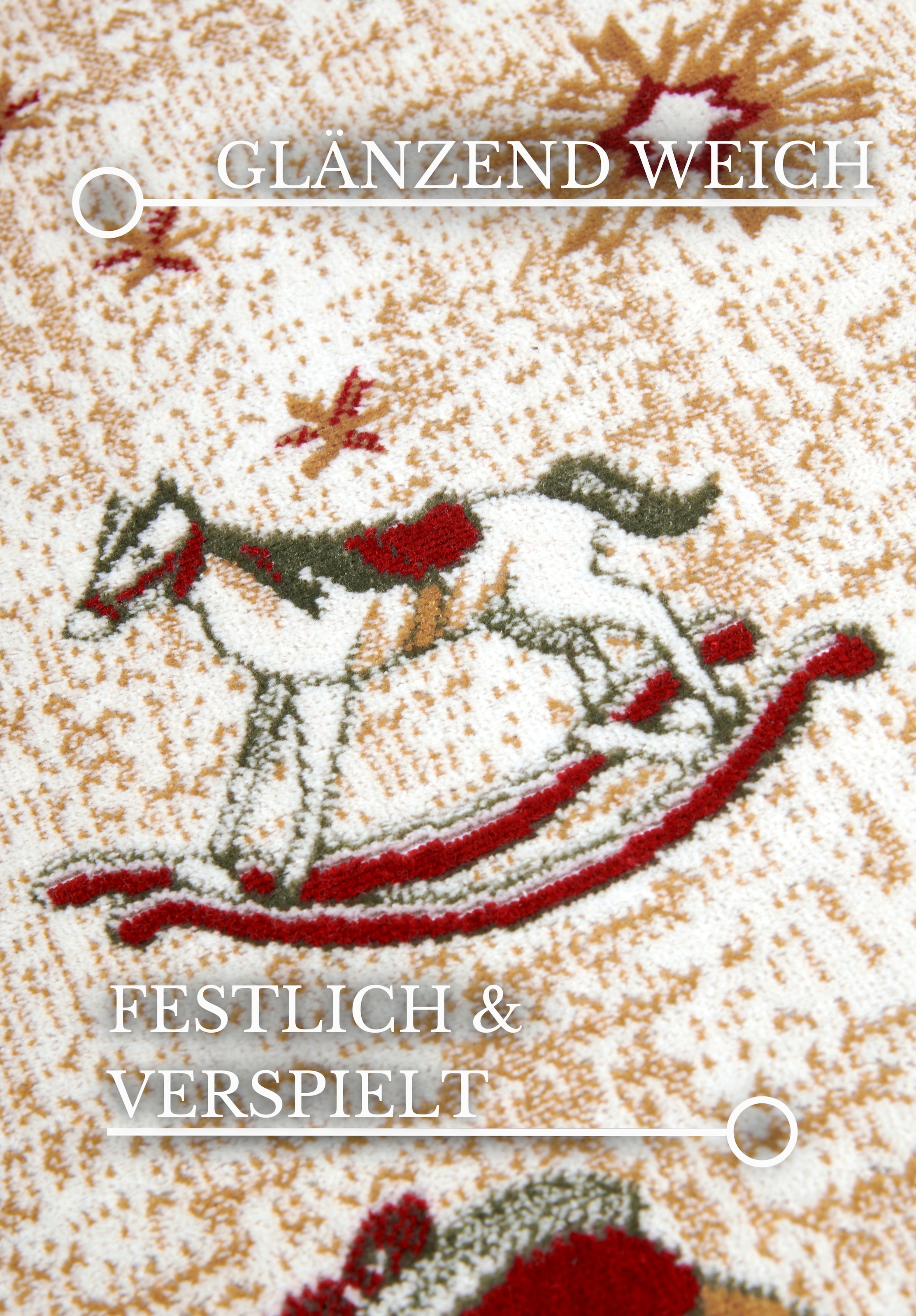 Villeroy & Boch Teppich »Nostalgic Shine Toy's Delight, eckig, rund und Läufer« rechteckig 6 mm Höhe Weihnachten, Wohnzimmer, Flur, Geschenk, Toys Delight, Dekoration