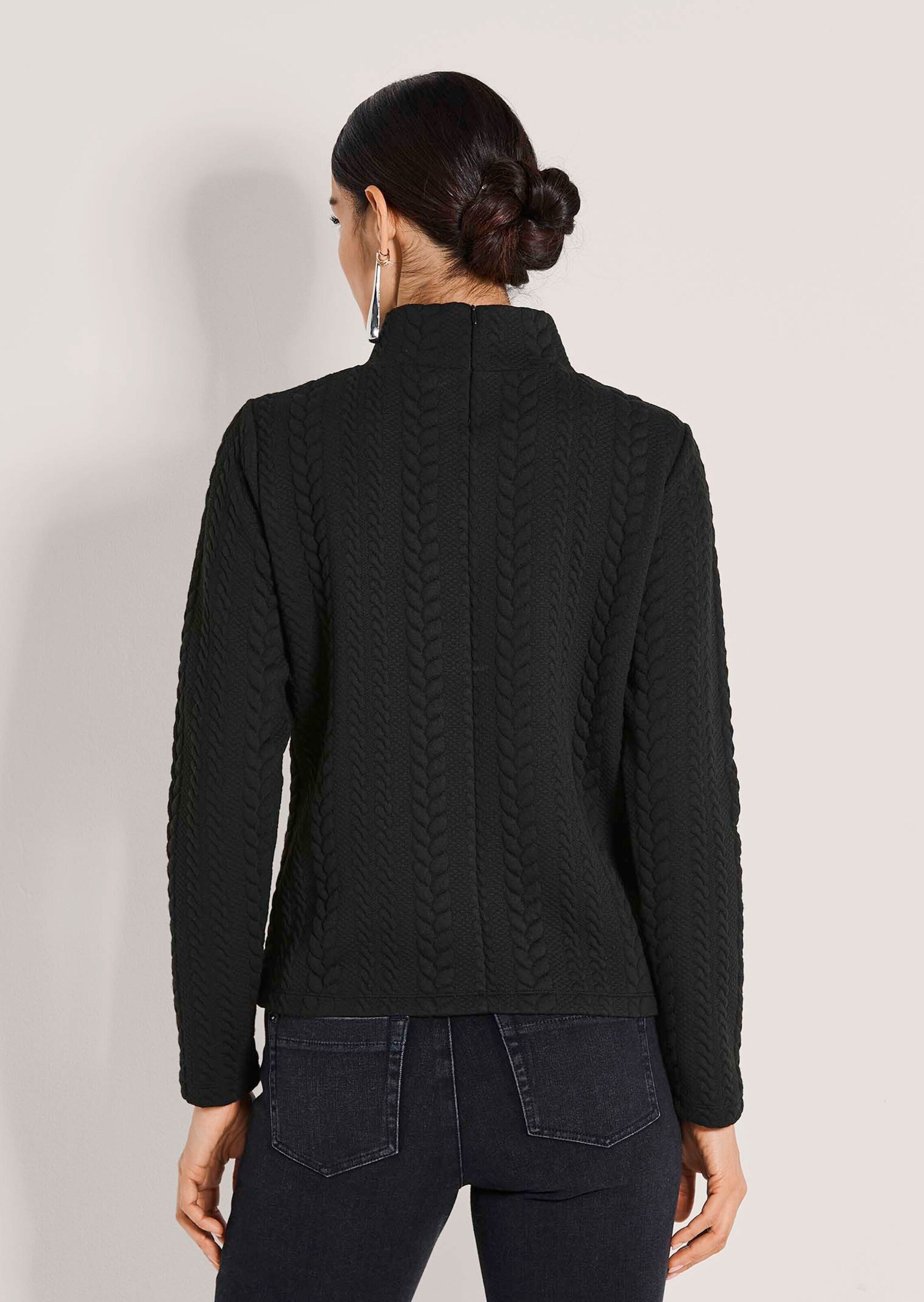 MADELEINE Langarmshirt »Sweatshirt Sweatshirt mit Zopfstruktur« Zopfstruktur