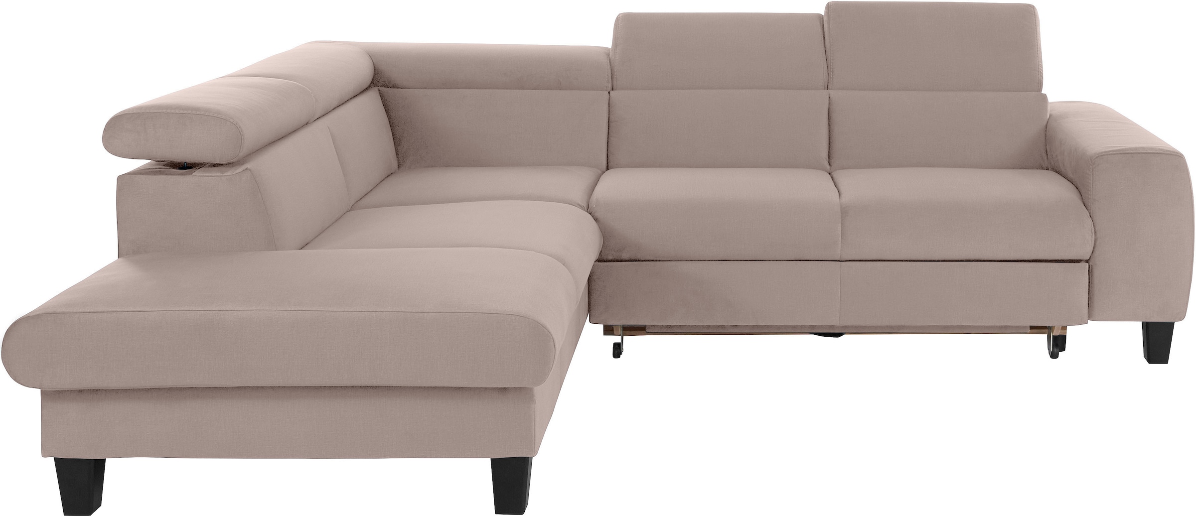 COTTA Ecksofa »Morven L-Form« wahlweise mit Bettfunktion, Bettkasten & Wireless-Charger