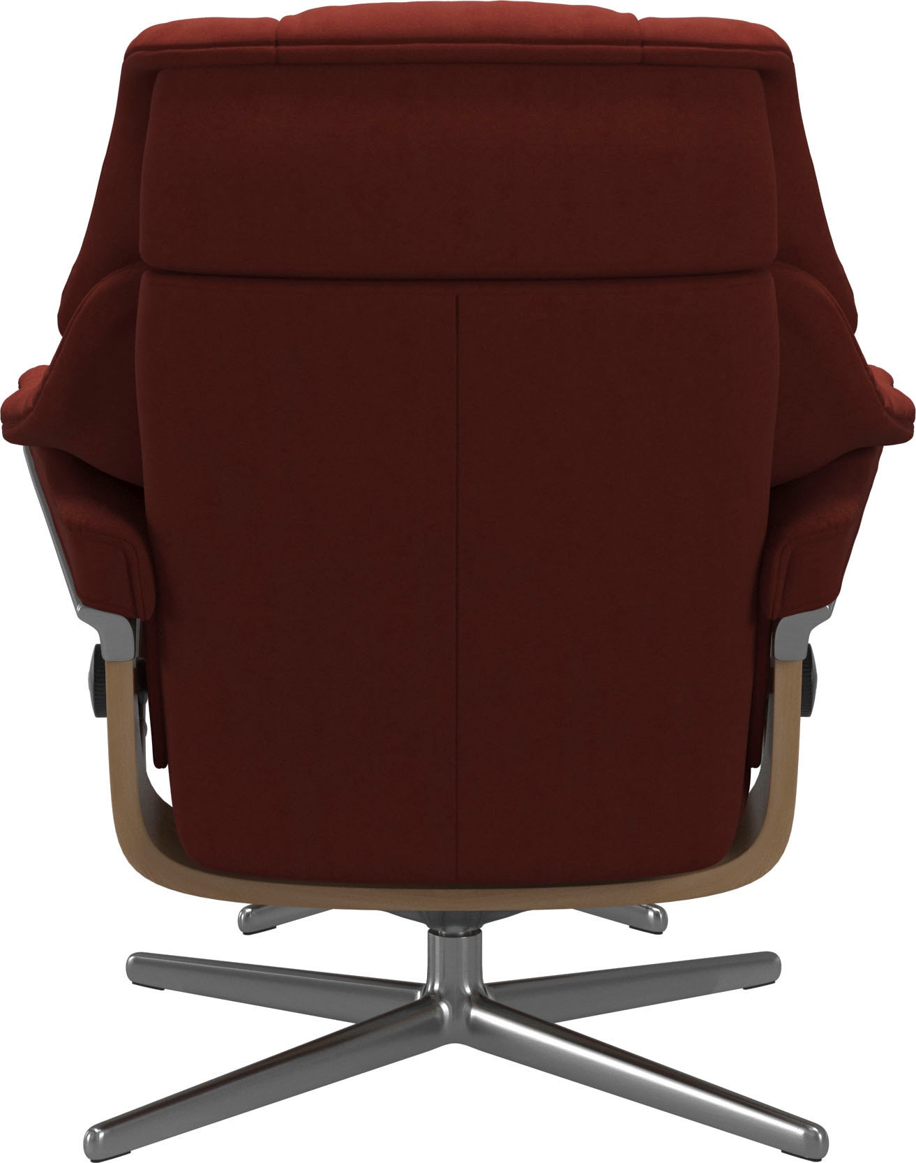 Stressless® Relaxsessel »Reno«, (Set, Relaxsessel mit Hocker), mit Hocker, mit Cross Base, Größe S, M & L, Holzakzent Eiche