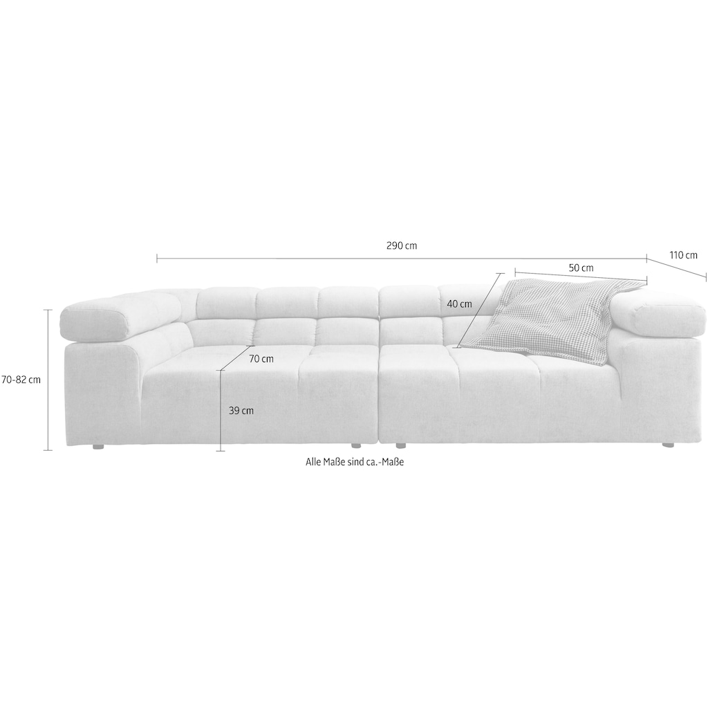 INOSIGN Big-Sofa »Ancona B/T/H: 290/110/70 cm«