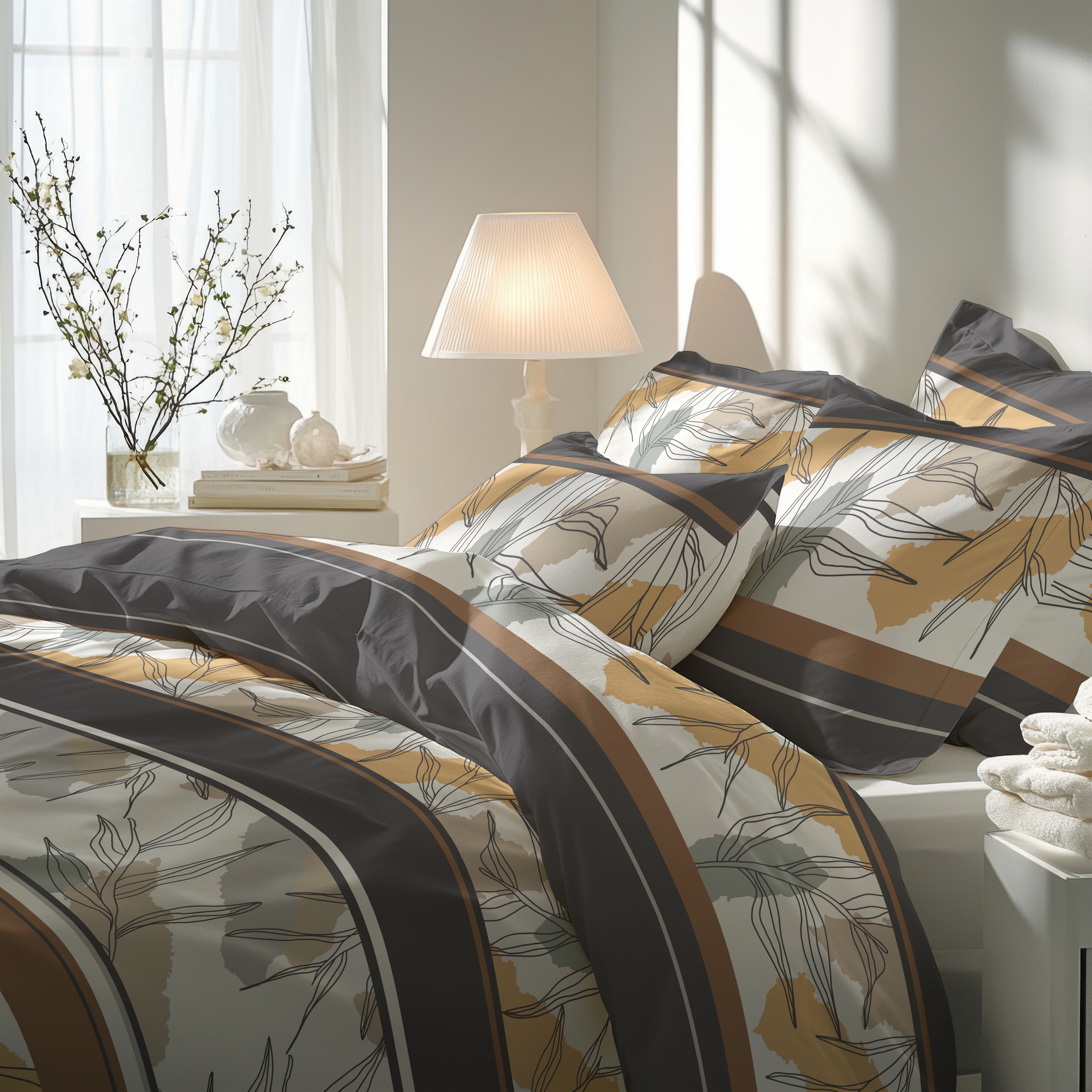 Florella Bettwäsche »Lanina grau  Flausch-Flanell,  100% Baumwolle«