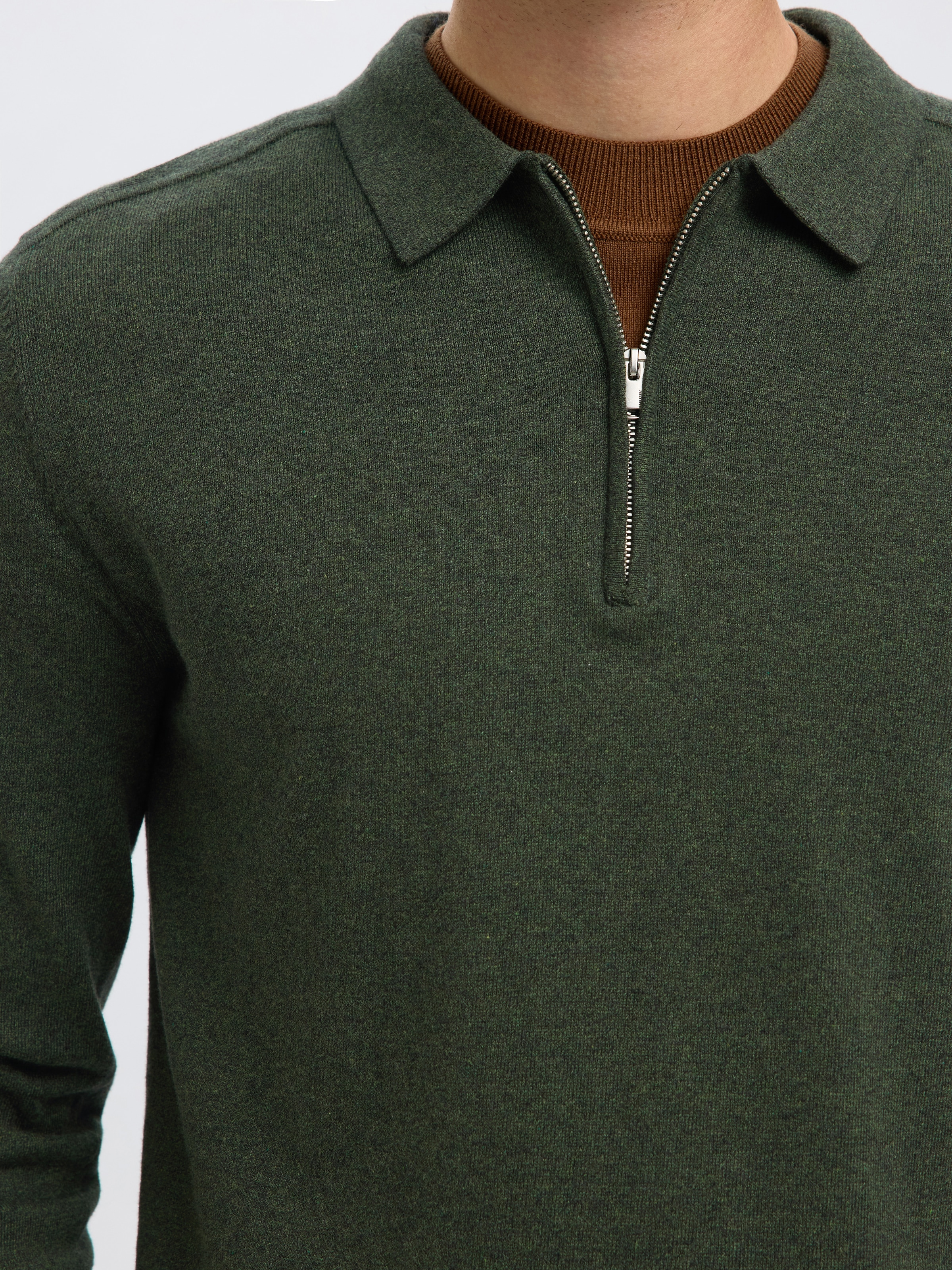 SELECTED Polokragenpullover »SLHBERG LS HALF ZIP POLO NOOS«