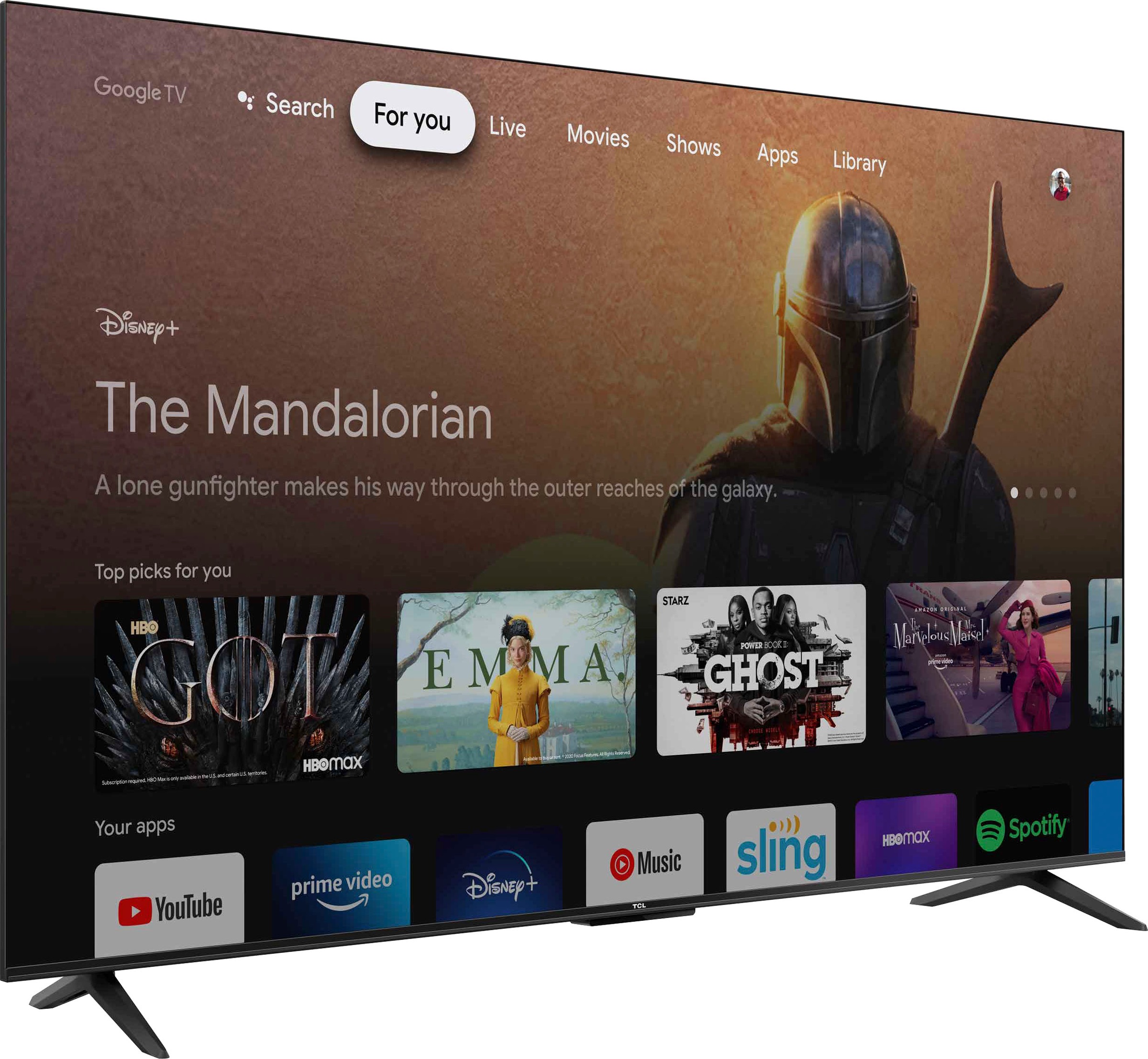 TCL LED-Fernseher »55P631X1«, 4K Ultra HD, Android TV-Google TV-Smart-TV, HDR10, 60Hz Motion Clarity, Metallgehäuse