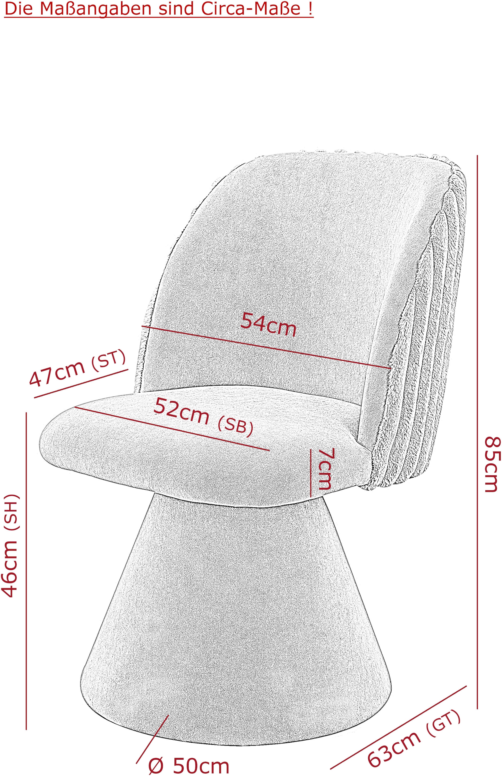 HELA Drehstuhl »BARI II« (Set) 1 Stk.360° drehbar, Polsterfuß, Webstoff, fest gepolstert