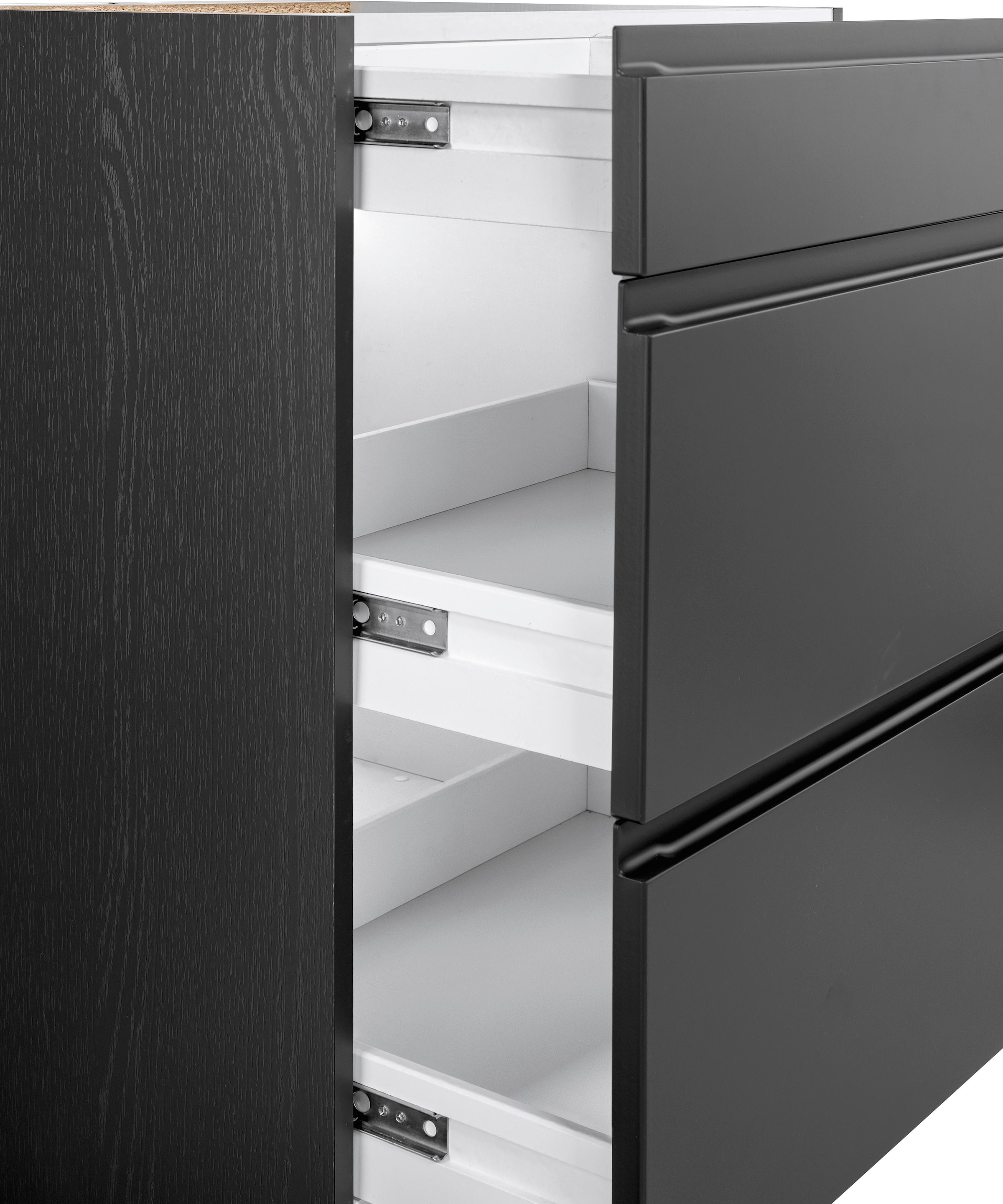 KOCHSTATION Unterschrank »KS-Bruneck« >>Bruneck<< 60 cm breit, für viel Stauraum, hochwertige MDF-Fronten