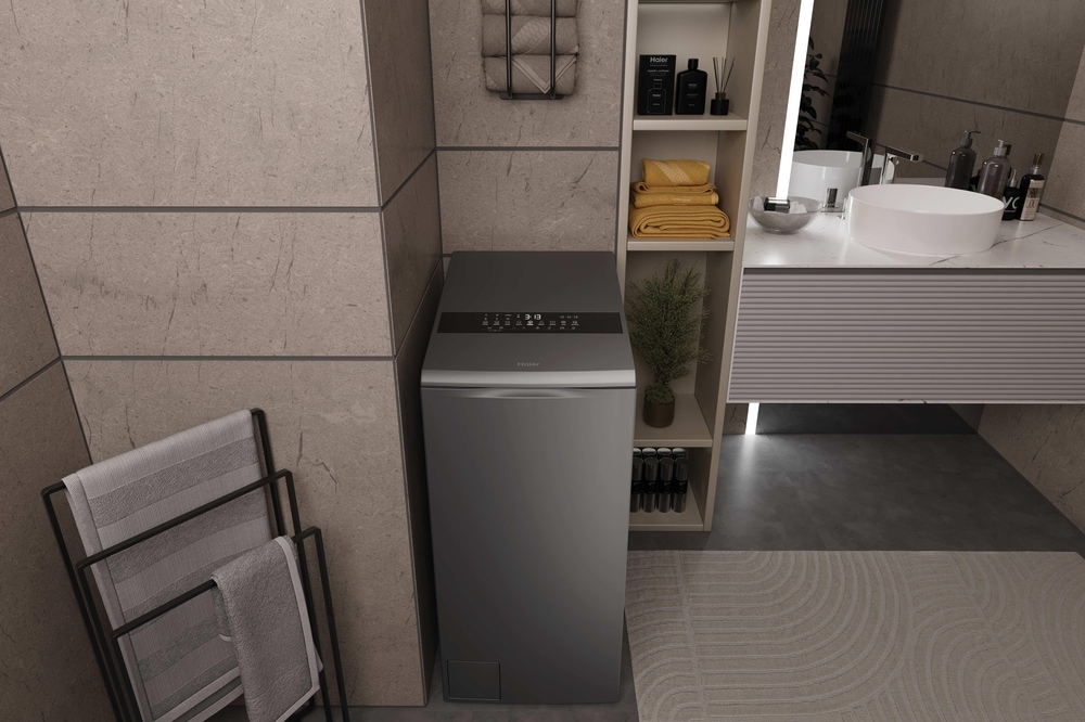 Haier Waschmaschine Toplader »HW90-BPD13386GU1« 9 kg 1300 U/min 9kg Fassungsvermögen & Energieeffizienzklasse A