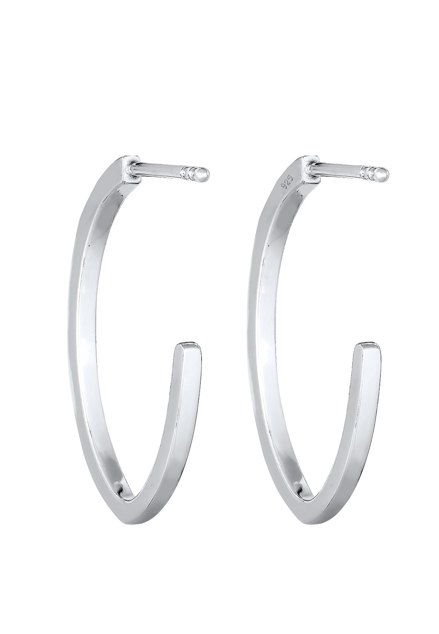Elli Paar Creolen »Ohrringe Creolen Ohrstecker oval 925 Sterling Silber«