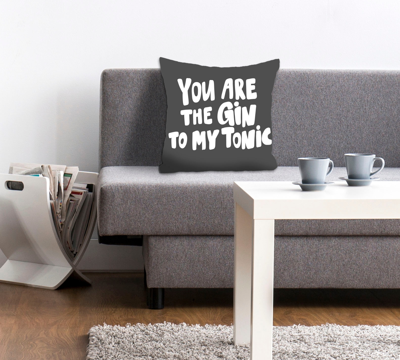 queence Dekokissen »GIN TO MY TONIC«, mit einem Schriftzug