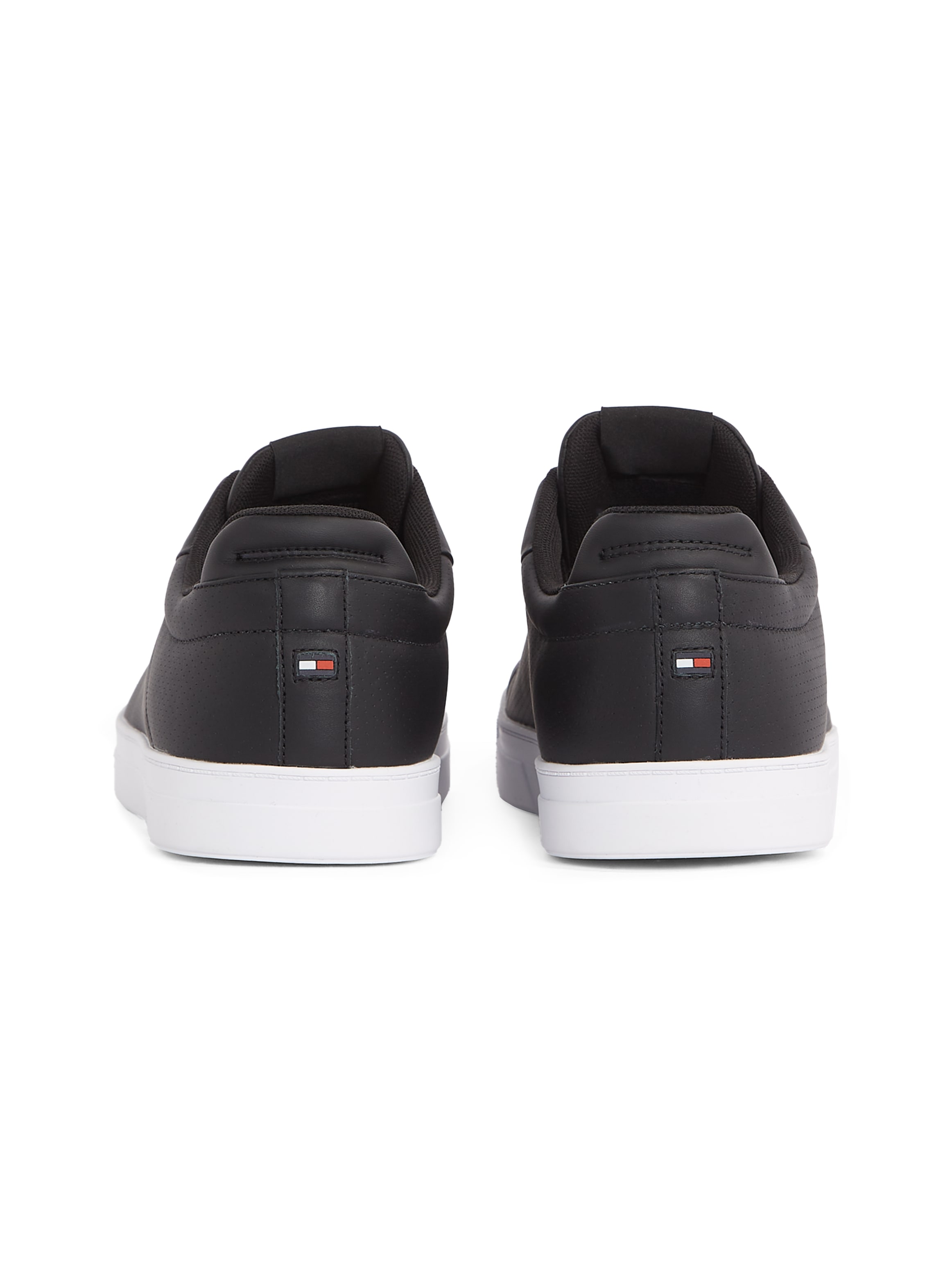 Tommy Hilfiger Sneaker »ICON COURT PINPERF LTH«, Freizeitschuh, Halbschuh, Schnürer mit weich gepolstertem Schaftrand