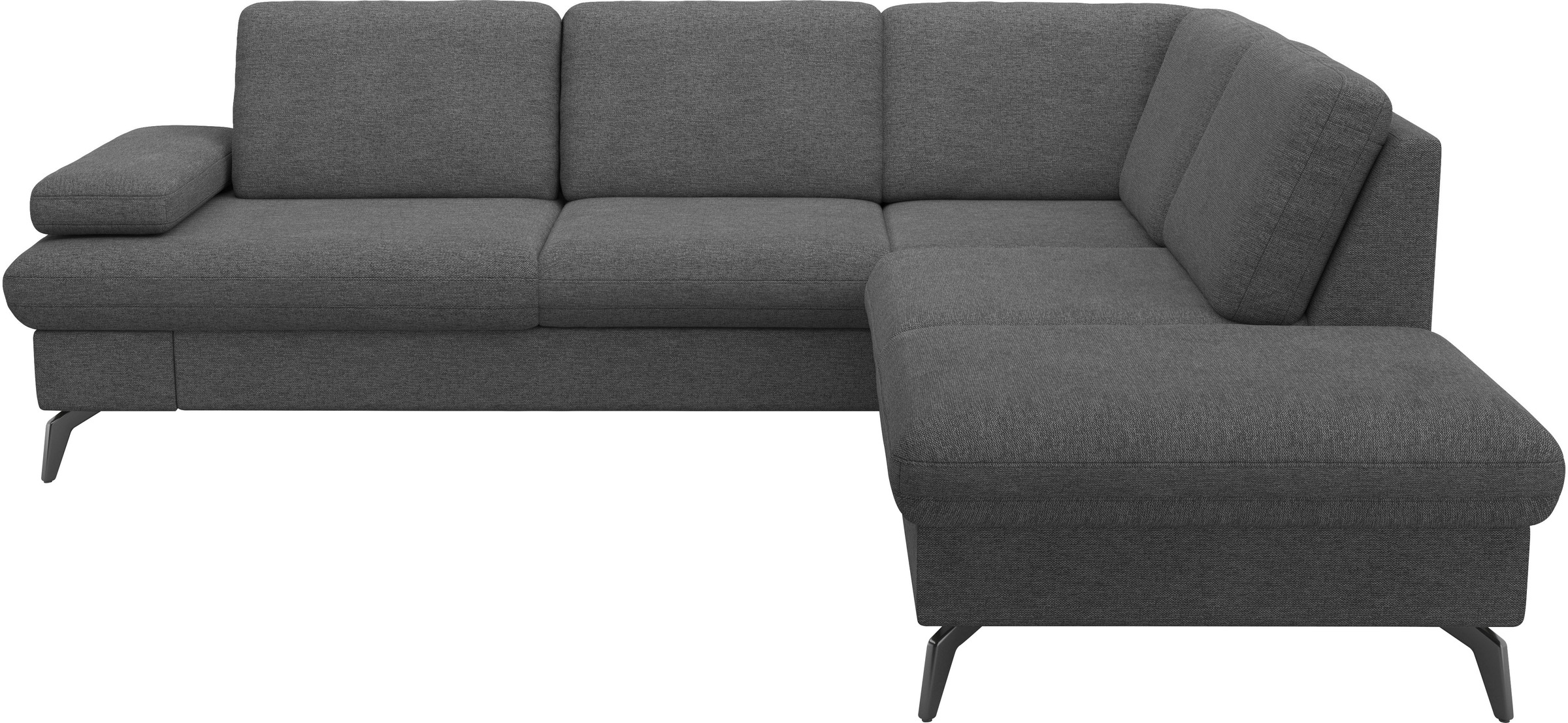 sit&more Ecksofa »Morris Jubi L-Form«, inkl. Armteilfunktion und 1 Zierkissen, wahlweise mit Bettfunktion