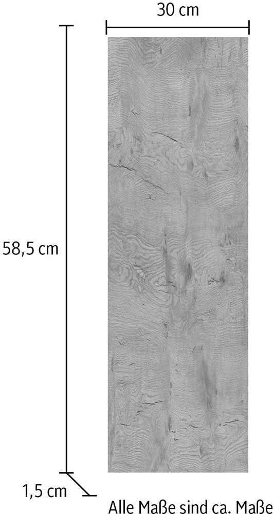 IMPULS KÜCHEN Schrankwange »Abdeckboden (Top-Platte)« in vielen Breiten; 1,6 cm stark, 58,5 cm tief; passend zu allen Serien