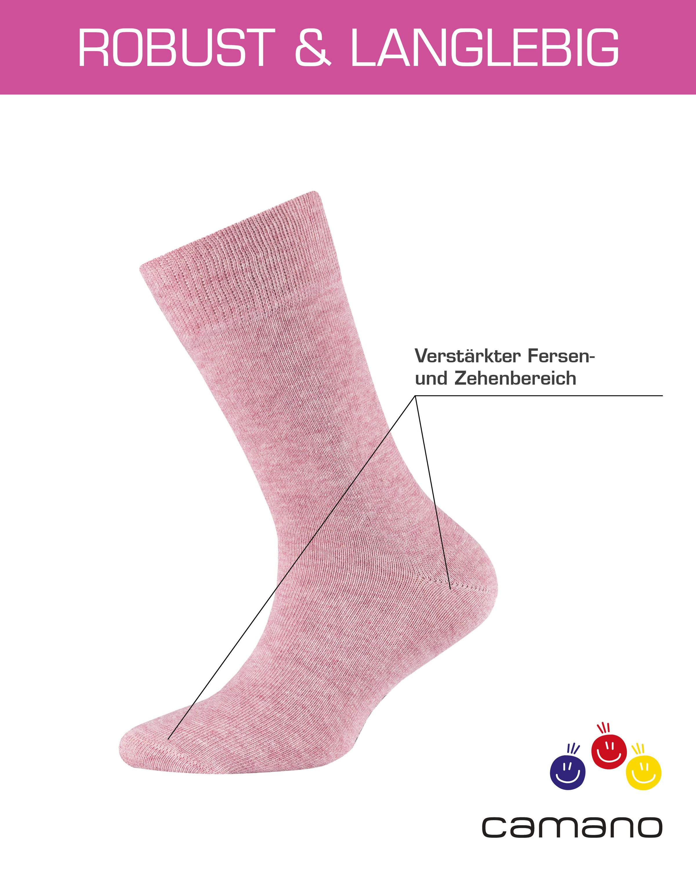 Camano Socken, (Packung, 6 Paar)