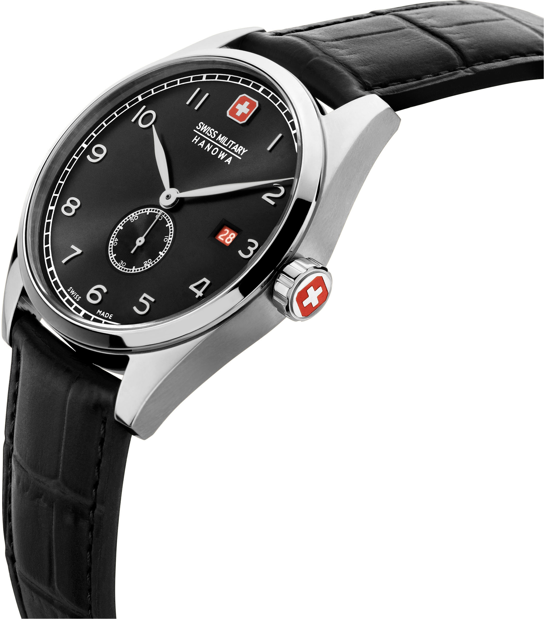 Swiss Military Hanowa Quarzuhr »LYNX, SMWGB0000703«, Armbanduhr, Herrenuhr, Schweizer Uhr, Swiss Made, Datum, Saphirglas