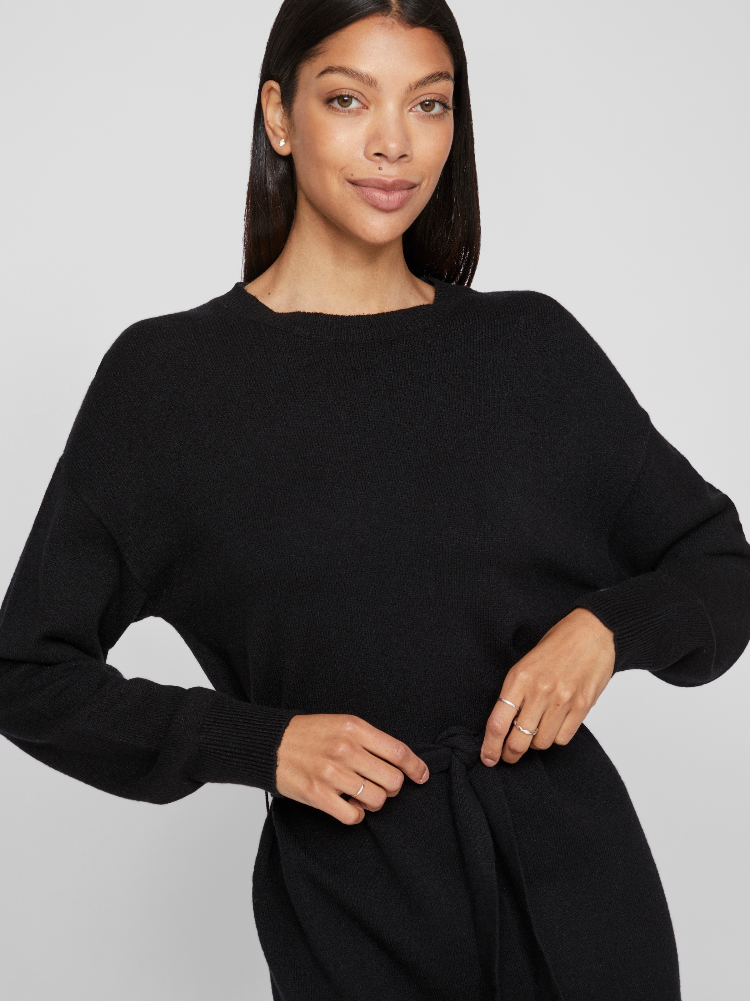 Vila Strickkleid »VIRIL O-NECK L/S BELT KNIT DRESS - NOOS«