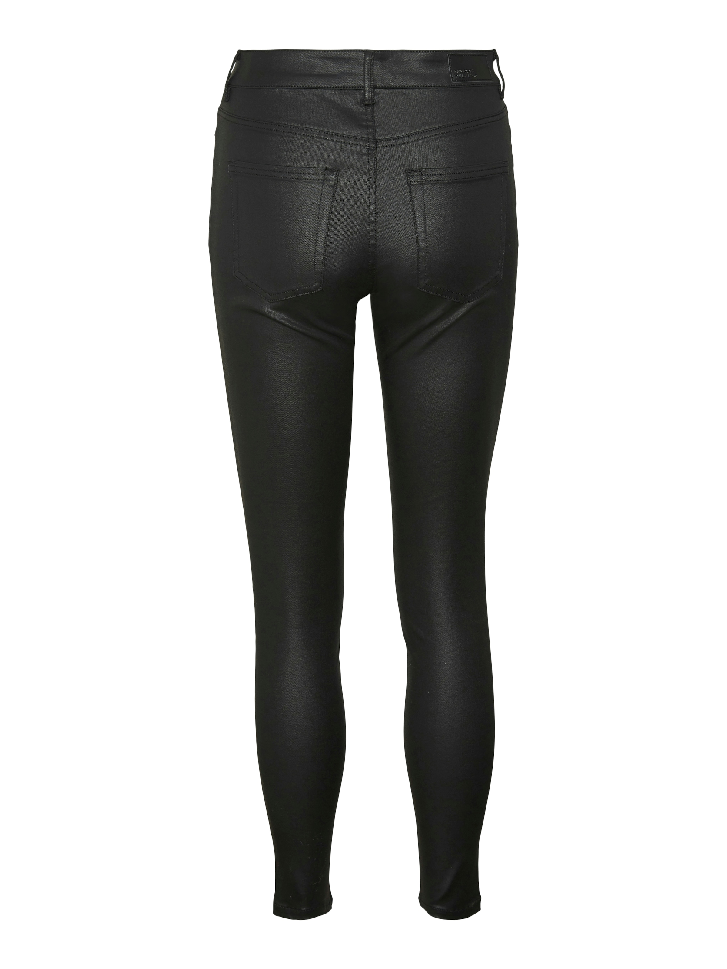 Vero Moda Skinny-fit-Jeans »VMFLASH MR SKINNY COATED PANTS NOOS«, mit beschichteter Lederimitat Optik