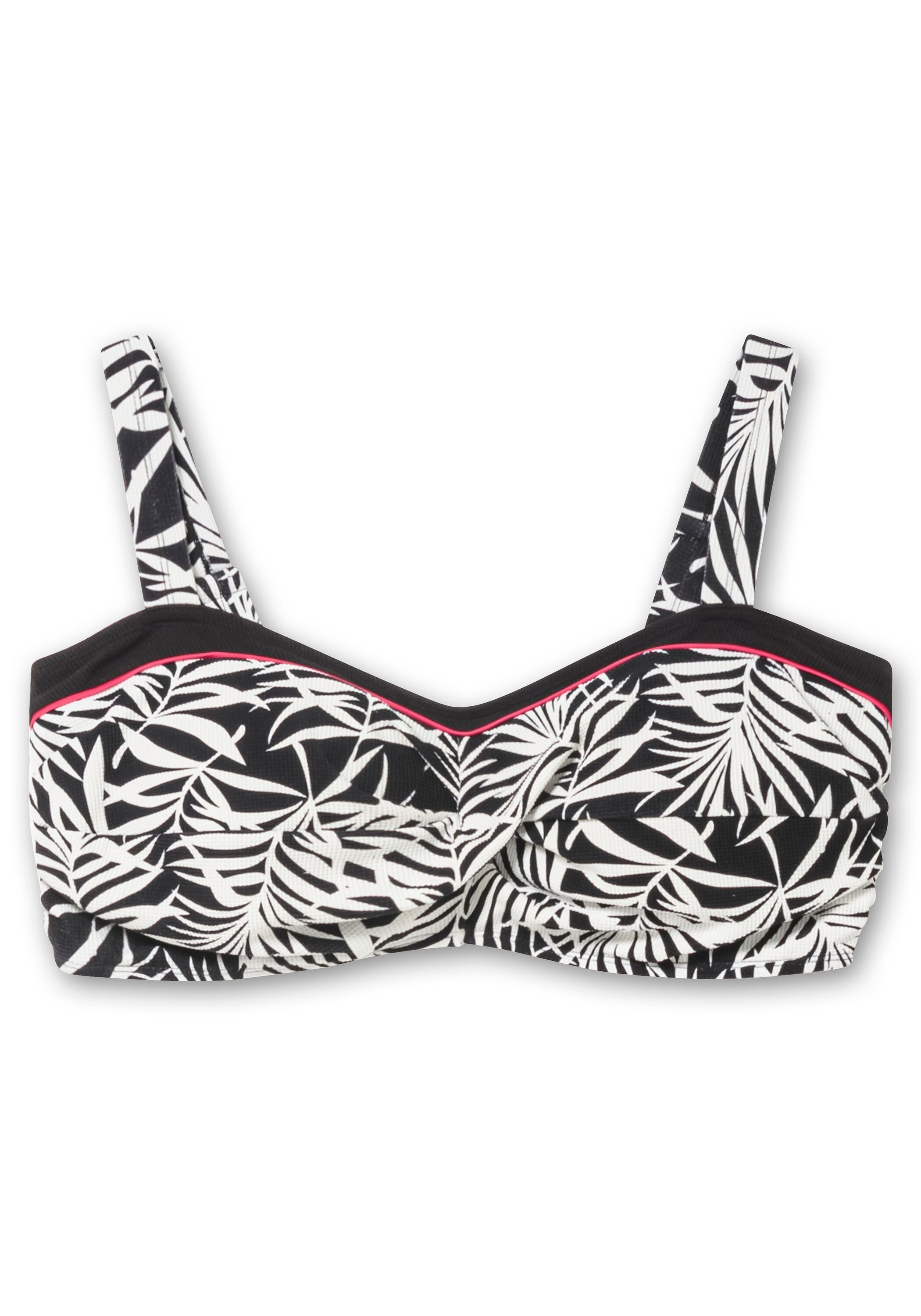 Sheego Bügel-Bikini-Top »Bikini-Oberteil in Wickeloptik, mit Blätterprint«