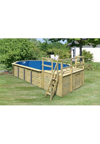 Karibu Pool »SEVILLA Set C«, BxLxH: 780x400x124 cm, mit Terrasse und kleiner... kaufen