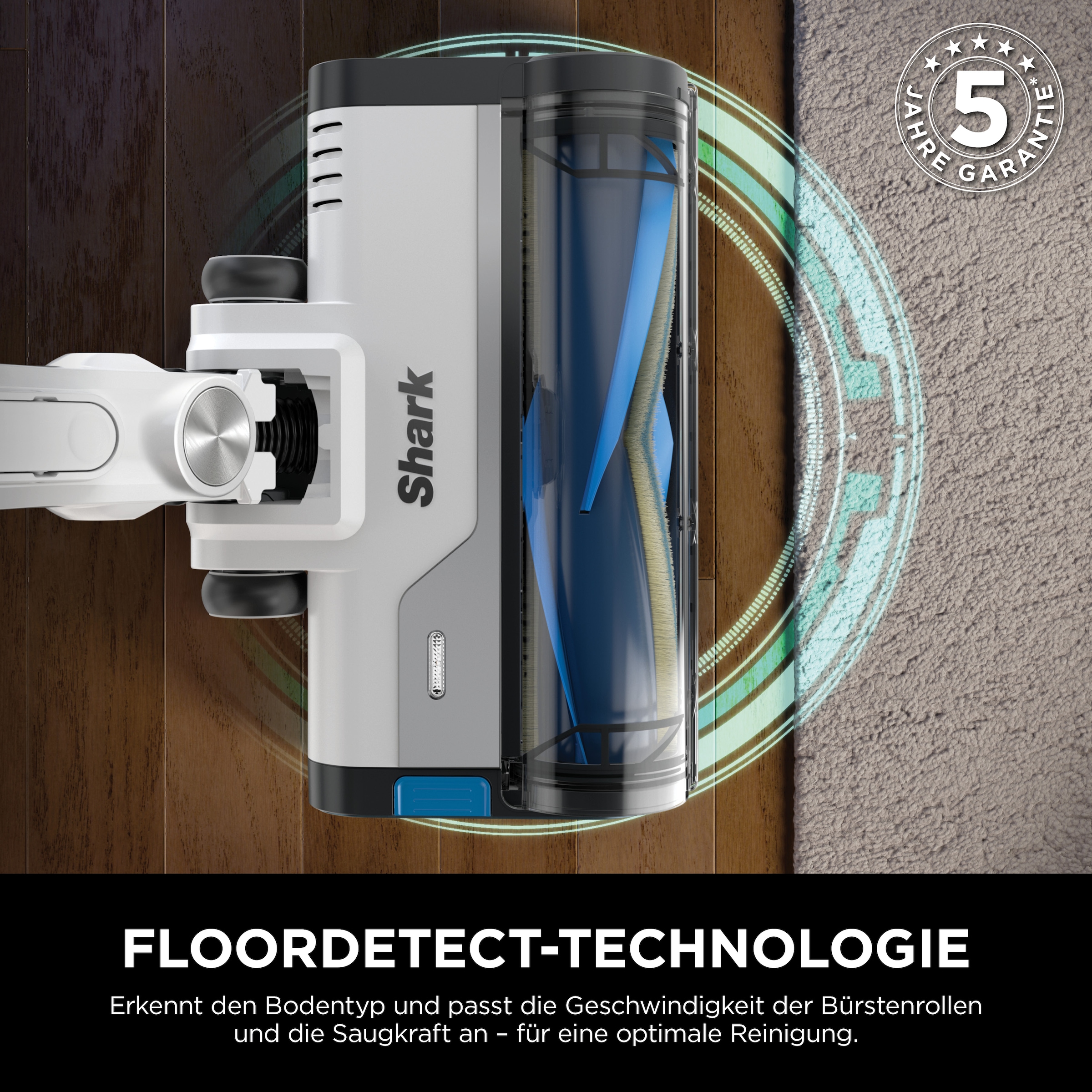 Shark Akku-Hand-und Stielstaubsauger »Shark PowerPro Akku-Sauger mit Anti Hair Wrap & FloorDetect IZ380EU«