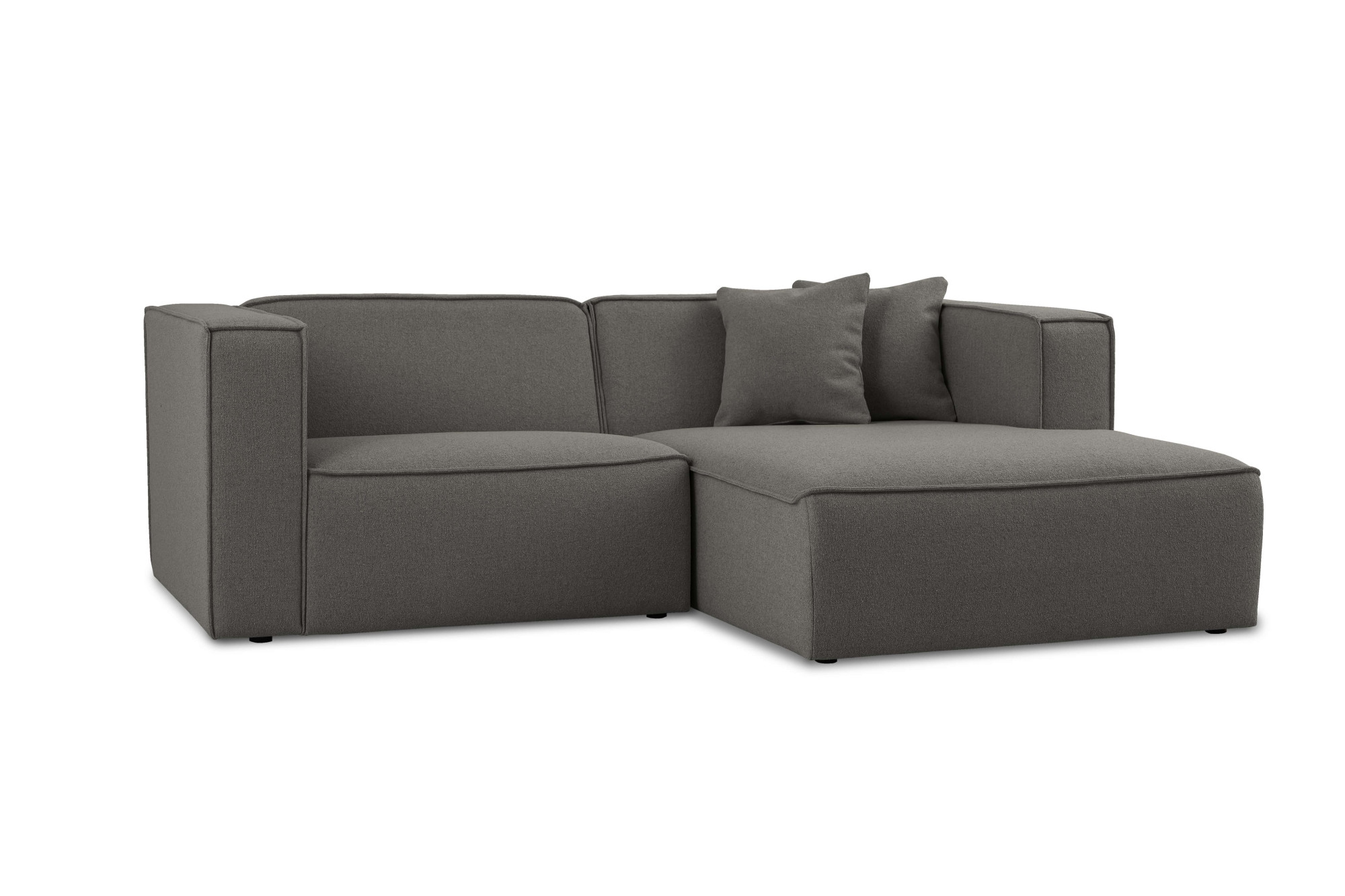 OTTO home Ecksofa »Tammie«, Breite 222 cm, Webstoff fein, bodentief, mit Wellenunterfederung