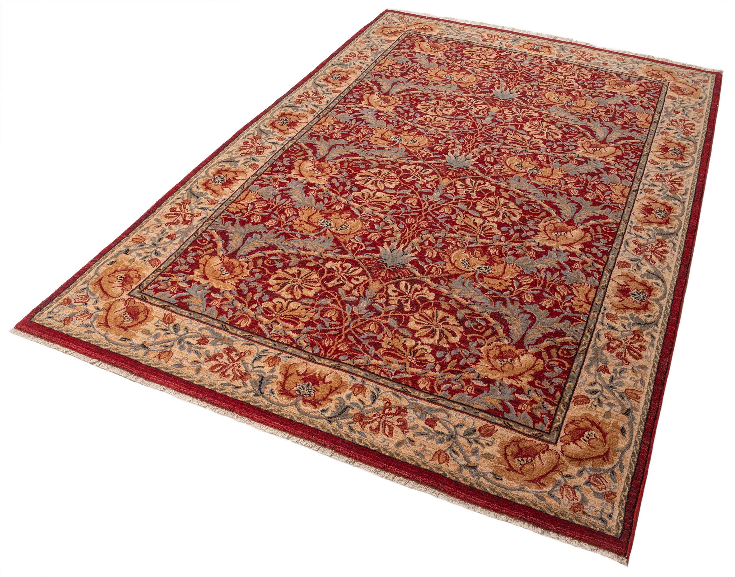 THEKO Wollteppich »Saharna 2968«, rechteckig, 10 mm Höhe, reine Wolle, Orient-Optik, mit Fransen