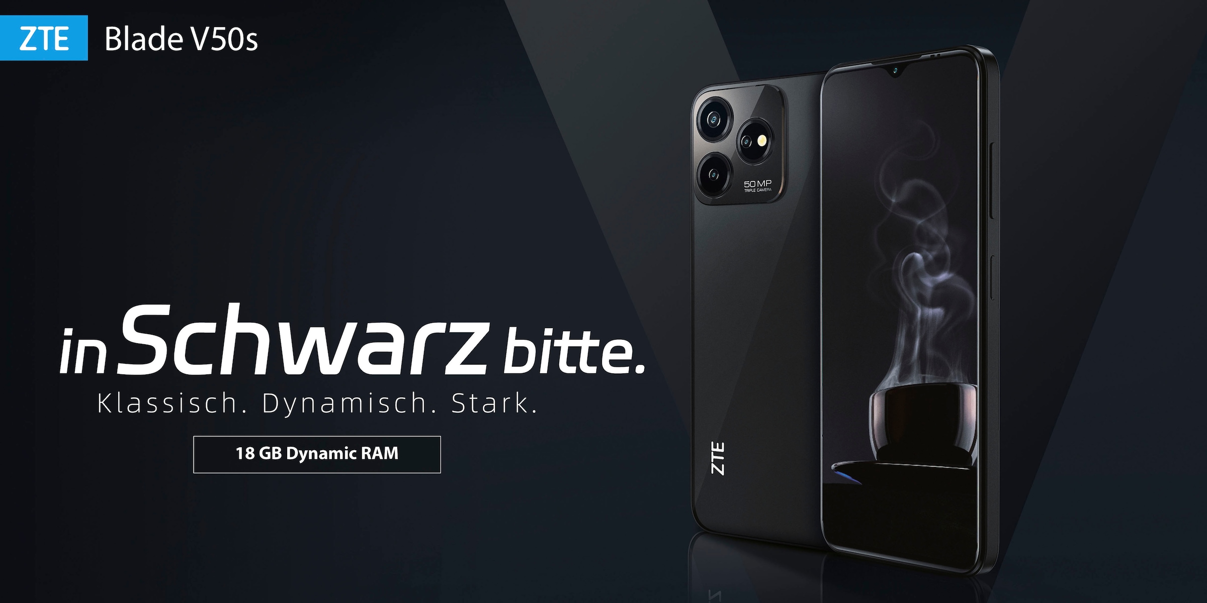ZTE Smartphone »Blade V50S«, schwarz, 16,76 cm/6,6 Zoll, 256 GB  Speicherplatz, 50 MP Kamera ➥ 3 Jahre XXL Garantie | UNIVERSAL