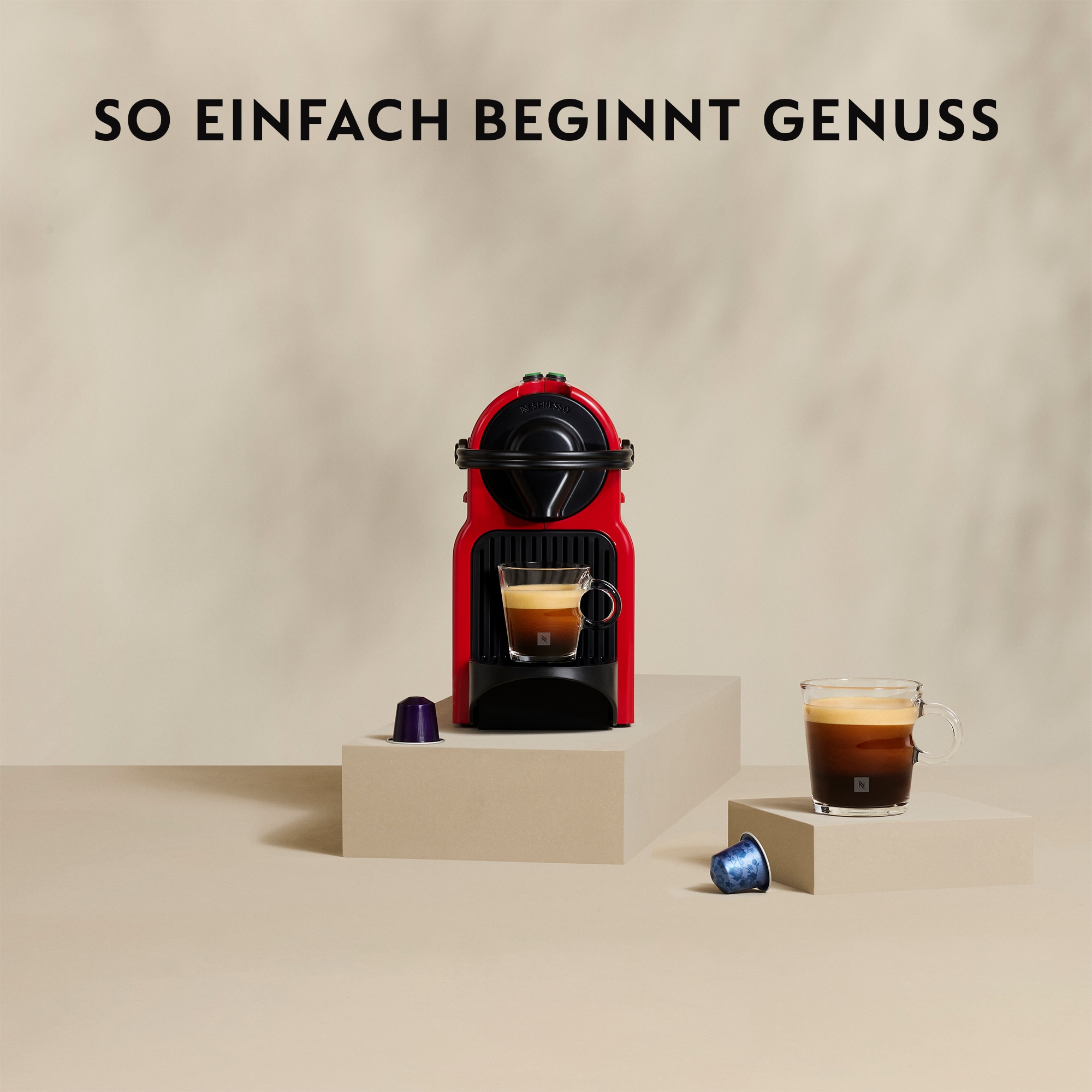 Nespresso Kapselmaschine »XN1001 Inissia von Krups« Wassertankkapazität: 0,7 Liter, inkl. Willkommenspaket mit 7 Kapseln