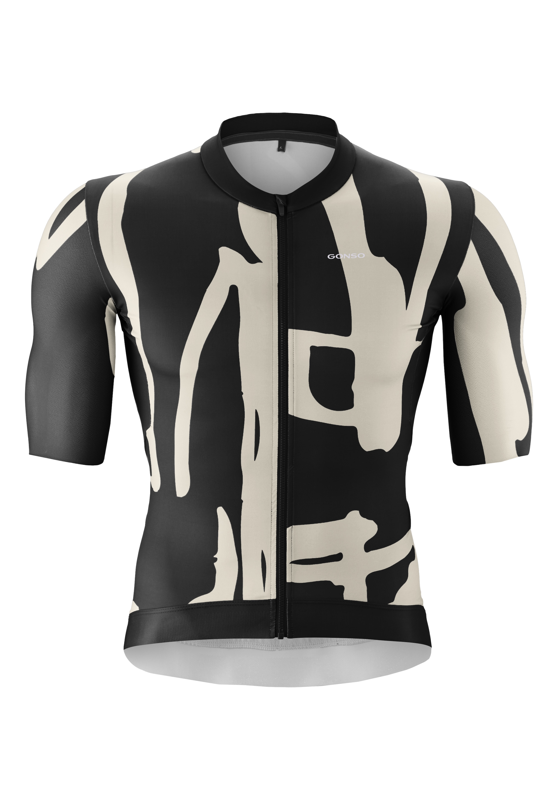 Gonso Radtrikot »Road Jersey Print M« Herren Fahrradtrikot, modernes Trikot mit 3-teiliger Rückentasche