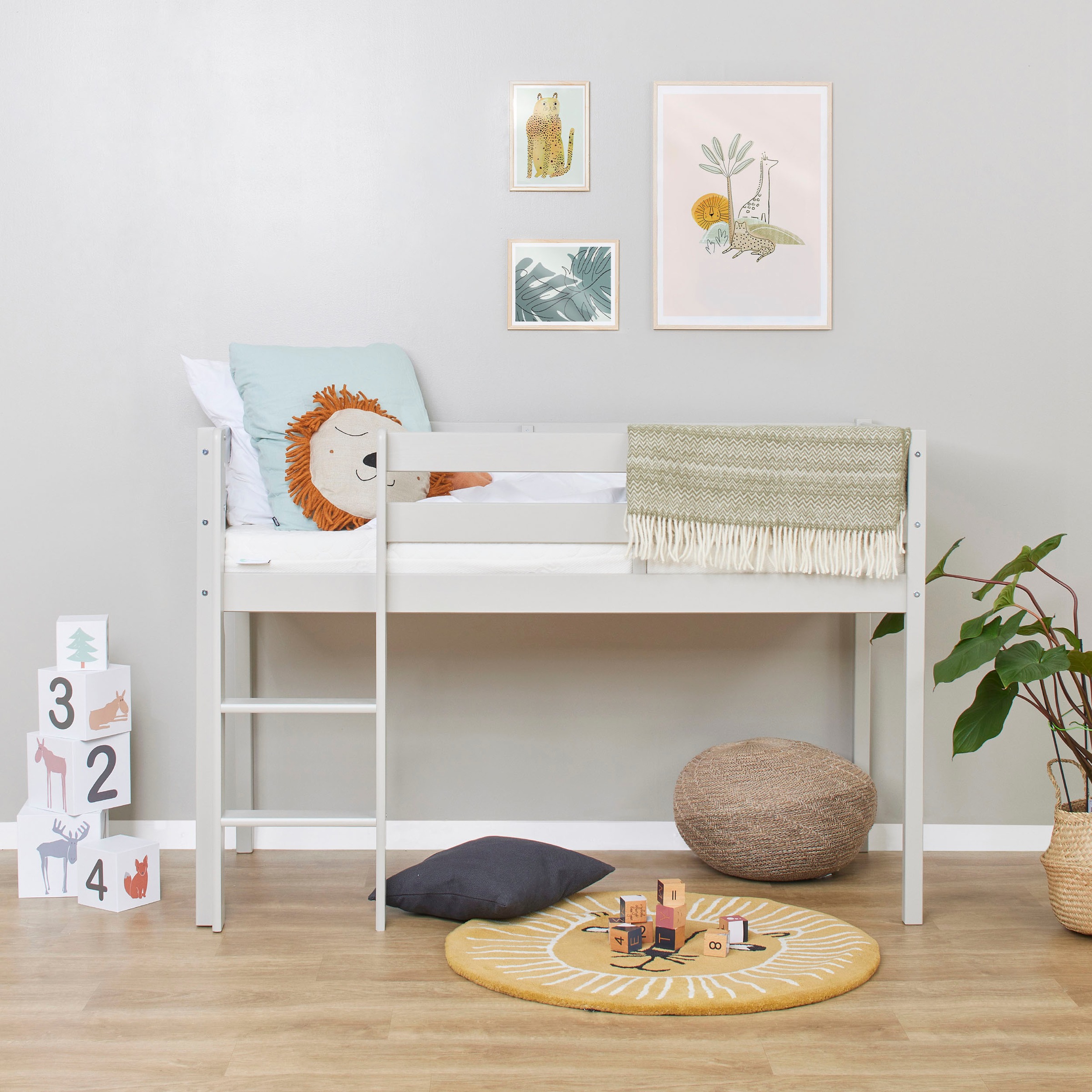 Hoppekids Spielbett »ECO COMFORT, Hochbett, in 2 Einzelbetten teilbar«, Höhe 72cm, Farbe & Größe & Matratze
