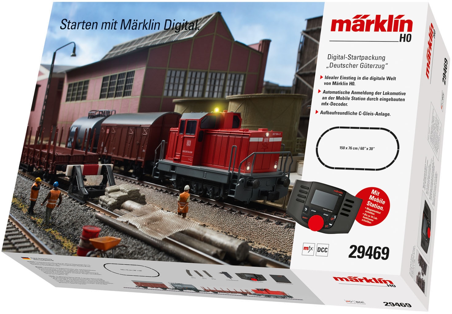Märklin Modelleisenbahn-Set »Digital-Startpackung "Moderner Rangierbetrieb" - 29469«, mit Licht- und Soundeffekten; Made in Europe