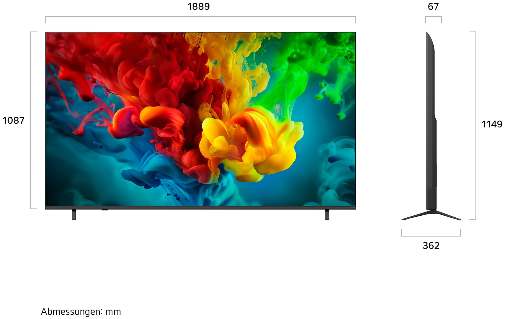 LG QNED-Fernseher »85QNED82B6A« 215 cm/85 ″ Smart-TV
