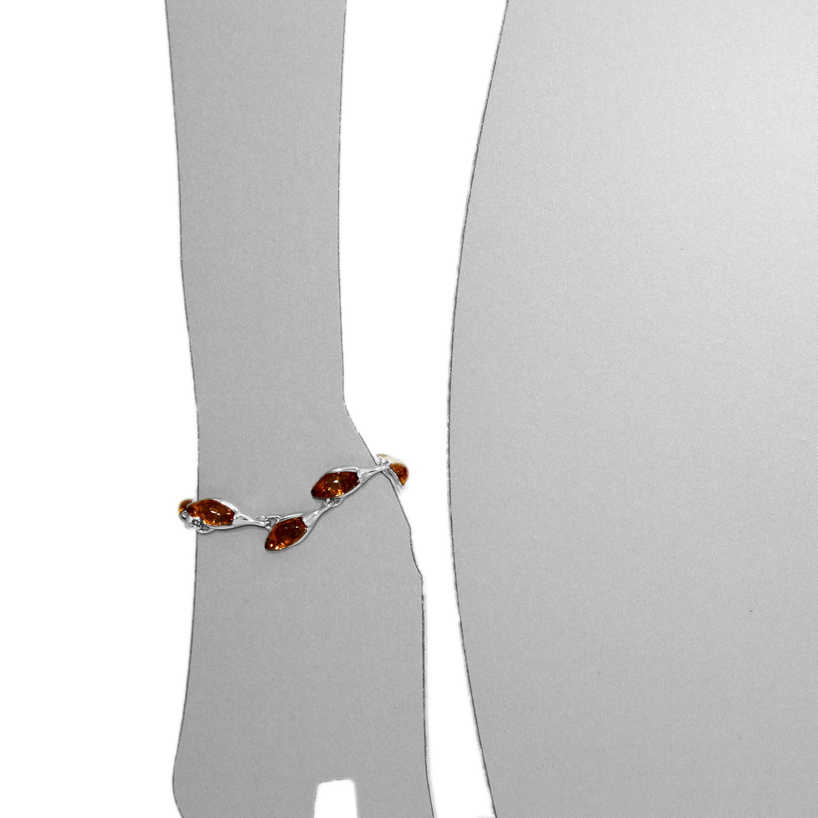 OSTSEE-SCHMUCK Armband »- Line - Silber 925/000 - Bernstein«