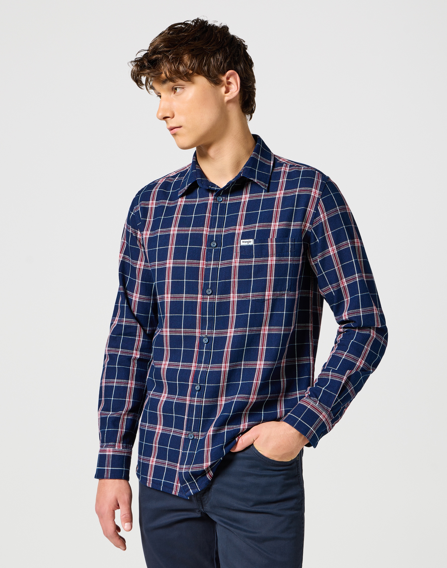 Wrangler Langarmhemd »1 PKT SHIRT«, mit Karomuster