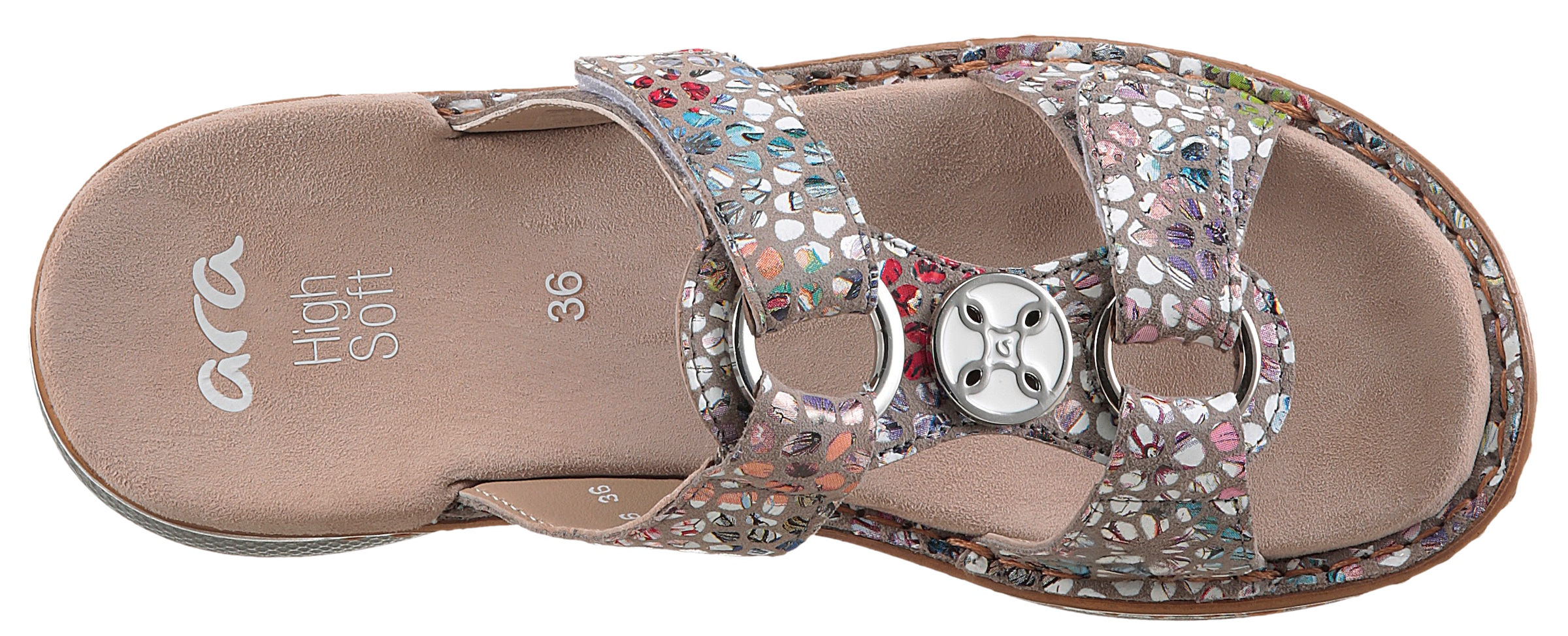 Ara Pantolette »HAWAII«, Keilabsatz, Sommerschuh, Schlappen mit Klett