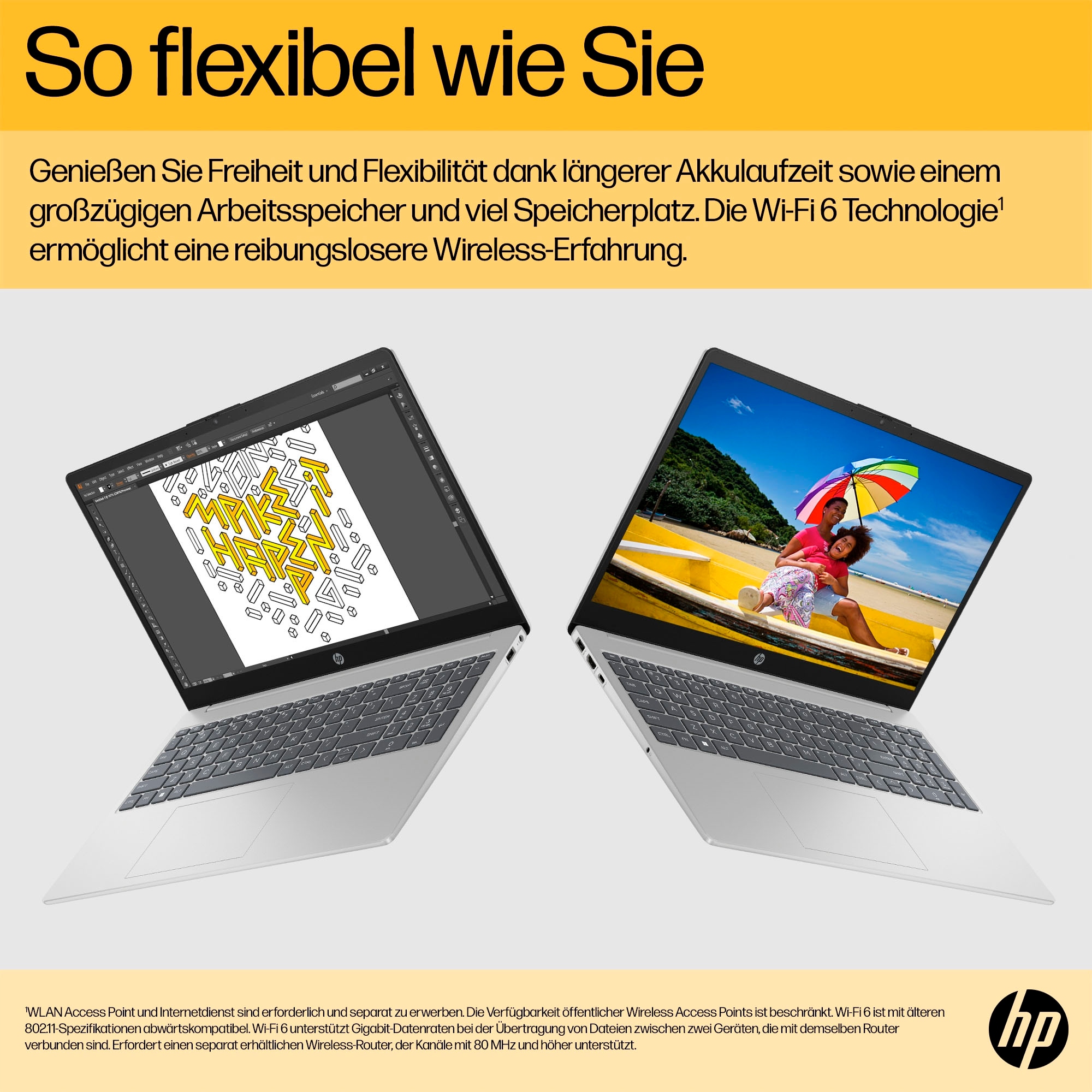 HP Notebook »15-fc0230ng«, 39,6 cm, / 15,6 Zoll, AMD, Ryzen 3, Radeon Graphics, 512 GB SSD