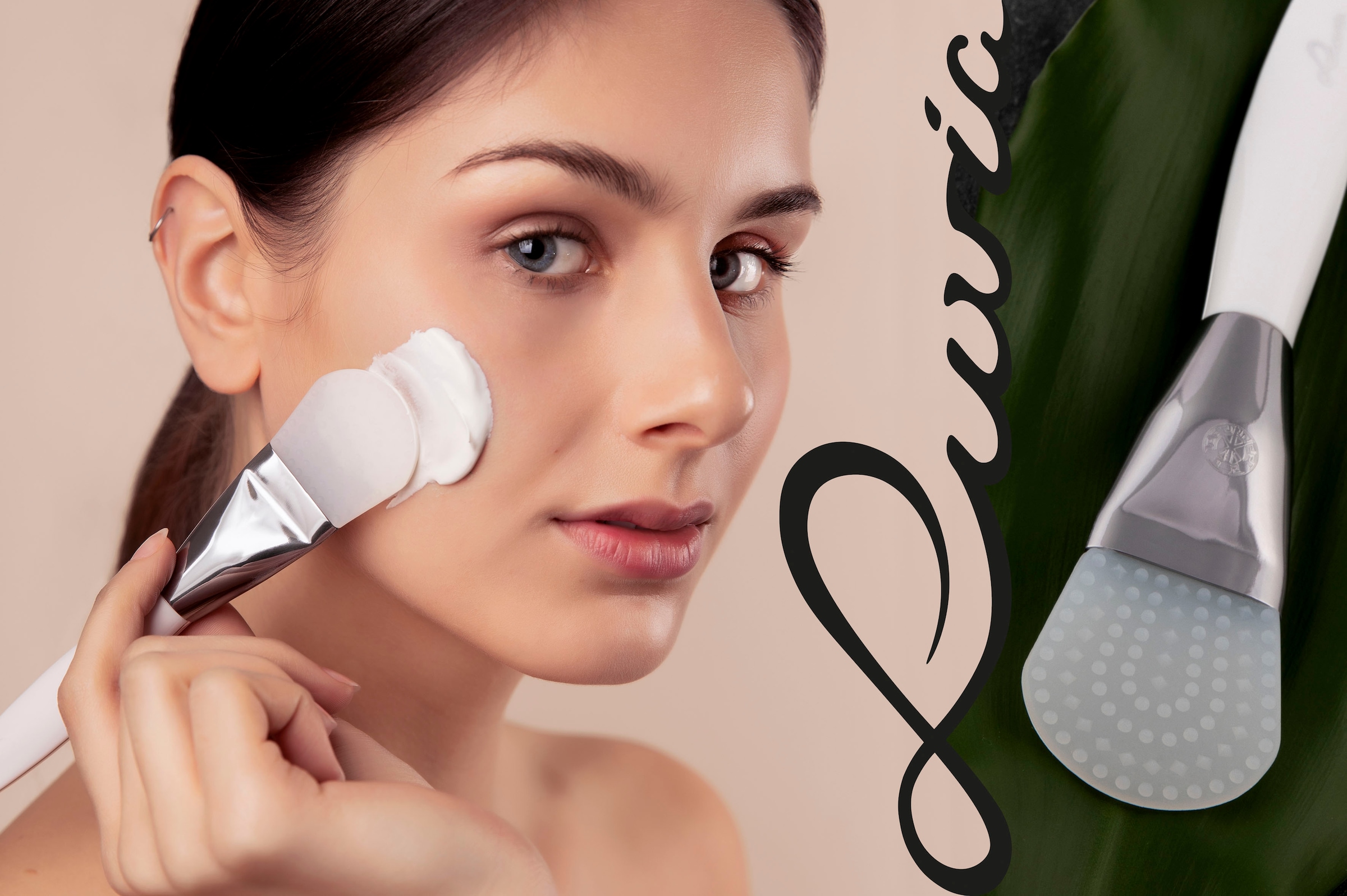 Luvia Cosmetics Maskenpinsel »Duo Mask Brush«, Sparsames, gleichmäßiges Auftragen von Masken und Peelings.
