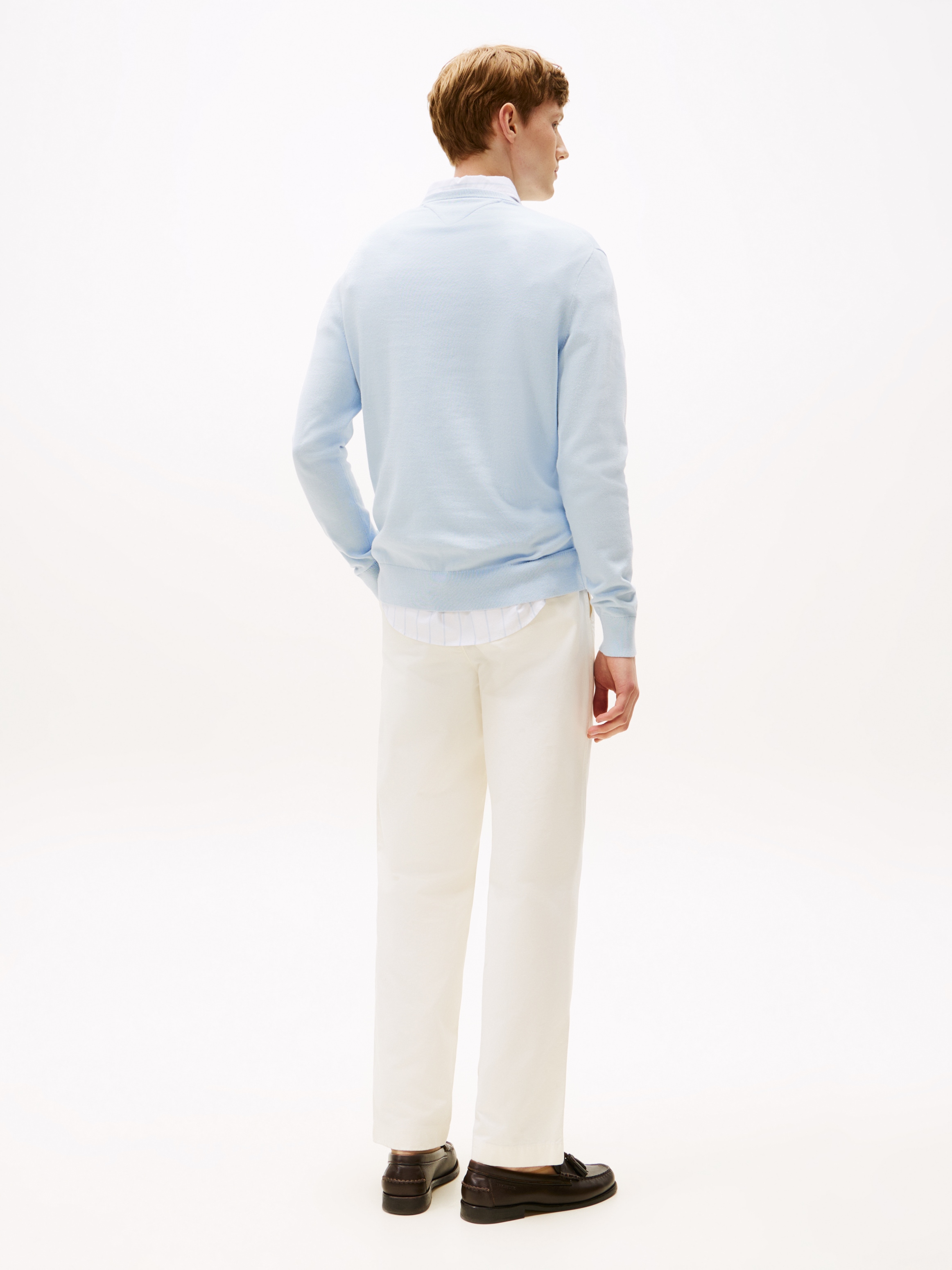 Tommy Hilfiger Rundhalspullover »ESSENTIAL COTTON CREW NECK«, 100% Baumwolle Crewneck Regular Fit Premium Mode
