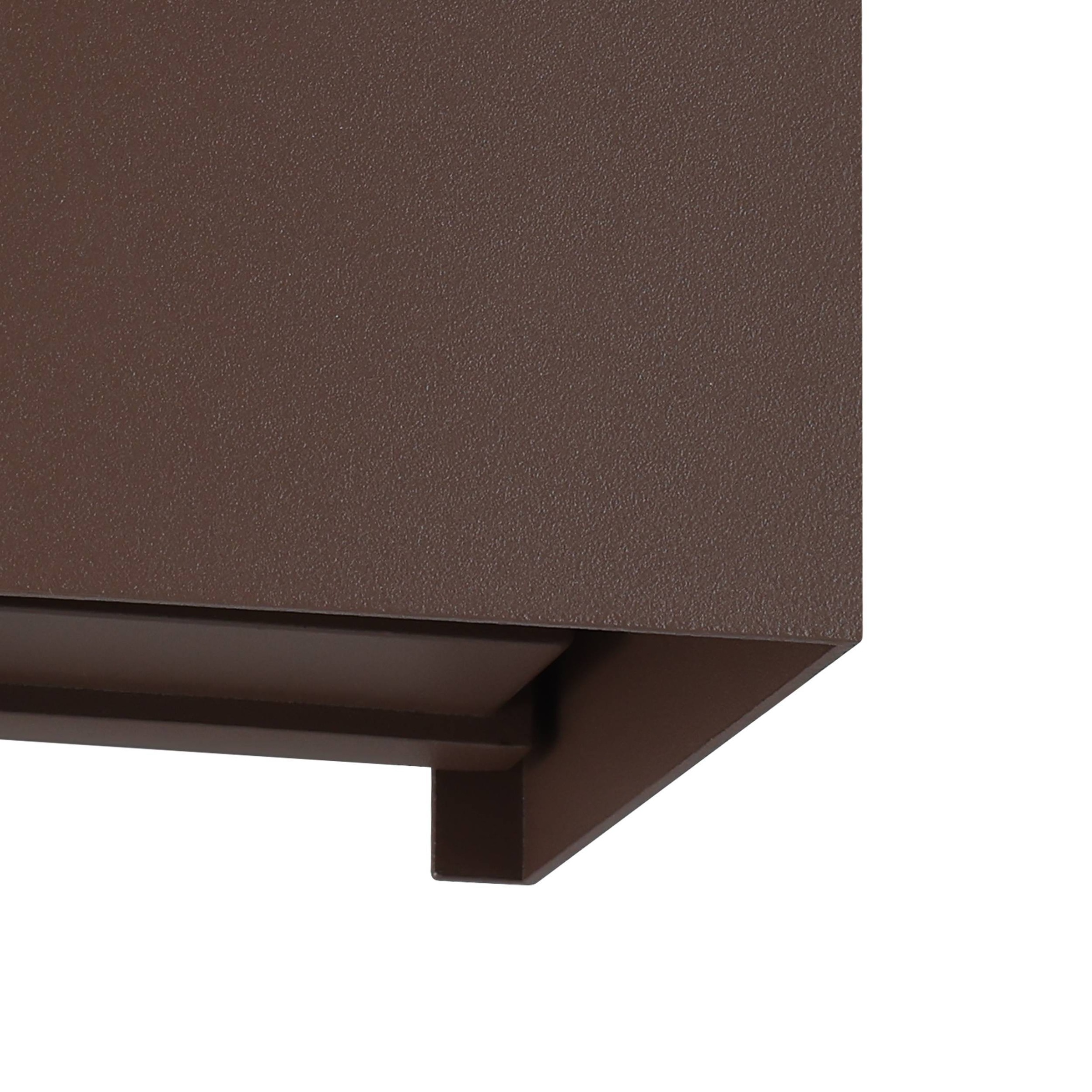 EGLO Wandleuchte »Calpino 3 Außenleuchte , Wandleuchte, Up und Down Light, Metall, IP54« LED-Modul 1 Stk. Warmweiß Wand-/Deckenleuchte - L10 x H10 x AL10 cm - rostbraun - 2X2,8W inkl.