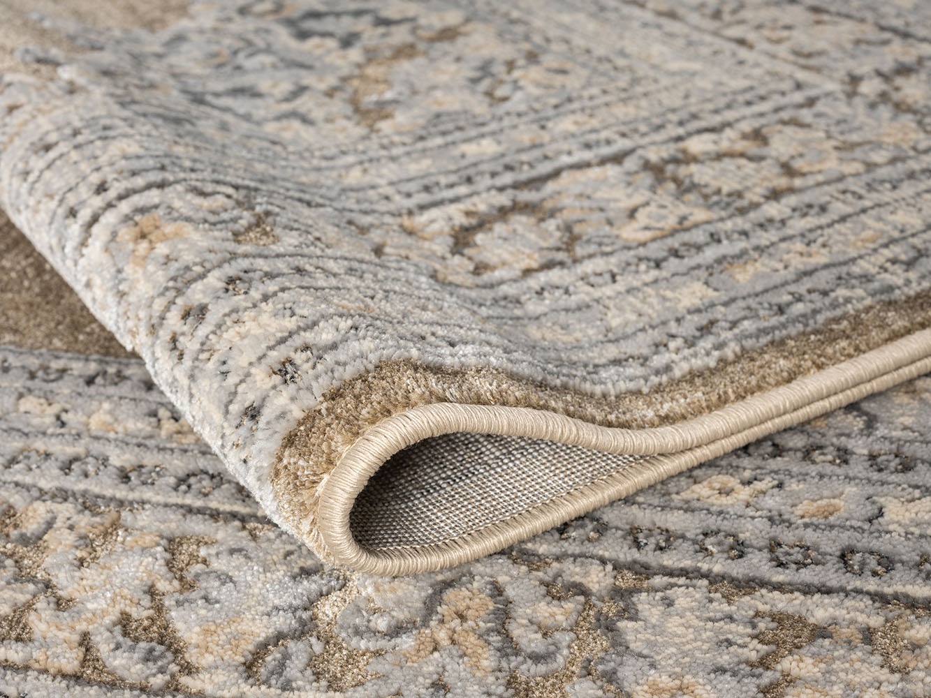 OTTO home Teppich »Banli« rechteckig 9 mm Höhe dezenter Glanz, Schrumpf-Garn-Effekt, Vintage-Look, Orient-Optik