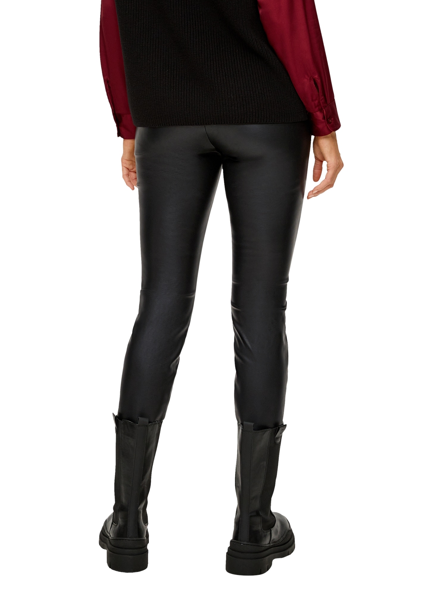 s.Oliver Leggings, in Leder-Optik und Extra Slim