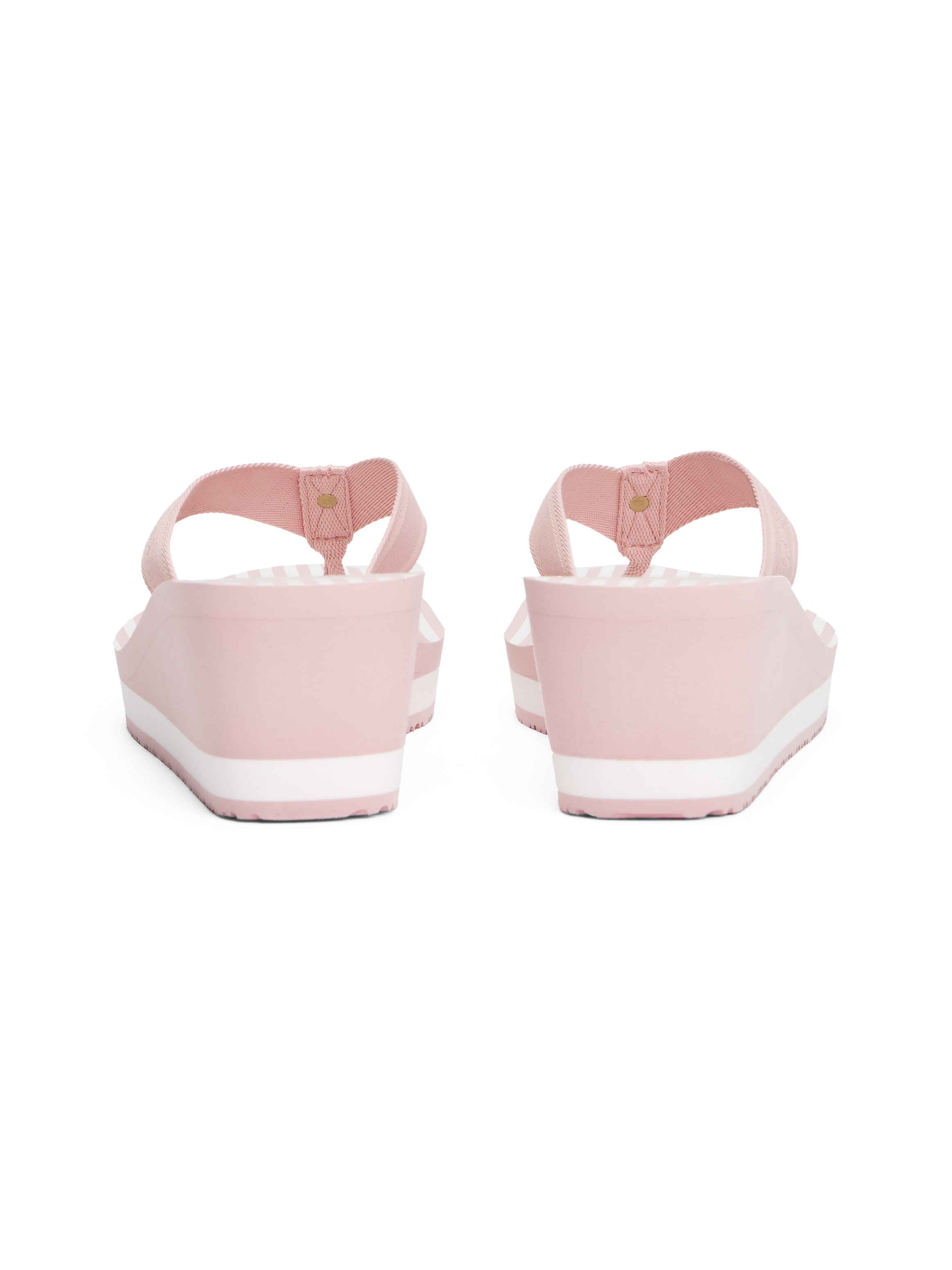 Tommy Hilfiger Dianette »TH STRIPES WEDGE BEACH SANDAL«, Zehentrenner, Sommerschuh mit gestreifter Innensohle