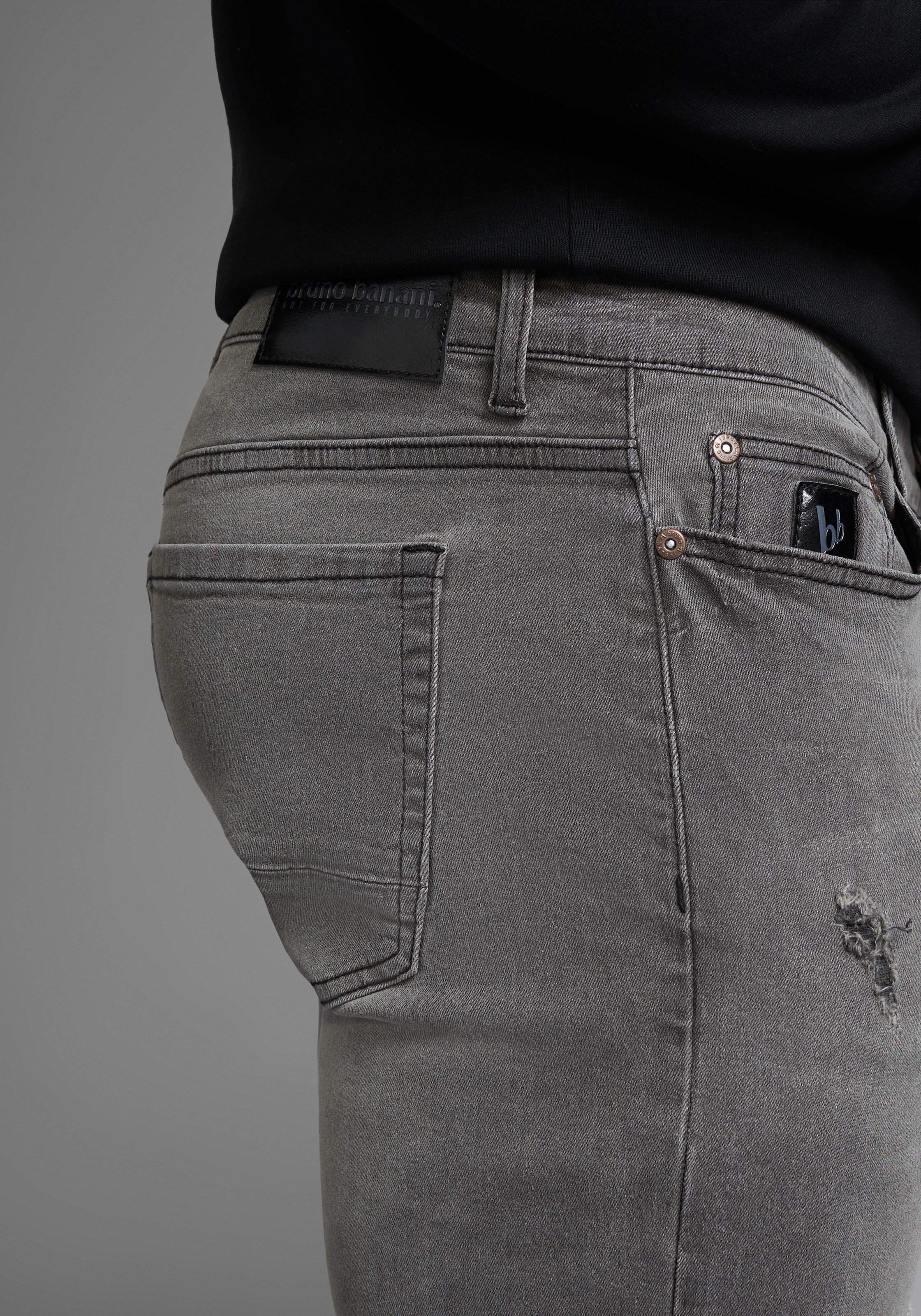 Bruno Banani Straight-Jeans »Hutch«, gerade Beinform, teilweise mit modischen Destroyed-Effekten