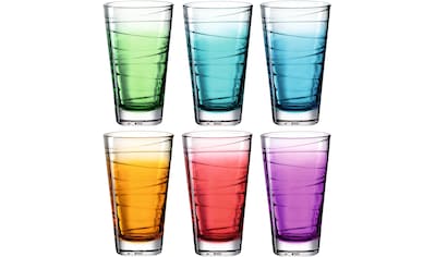 LEONARDO Longdrinkglas »VARIO STRUTTURA«, (Set, 6 tlg.), Colori-Glas, Farbverlauf, 280... kaufen